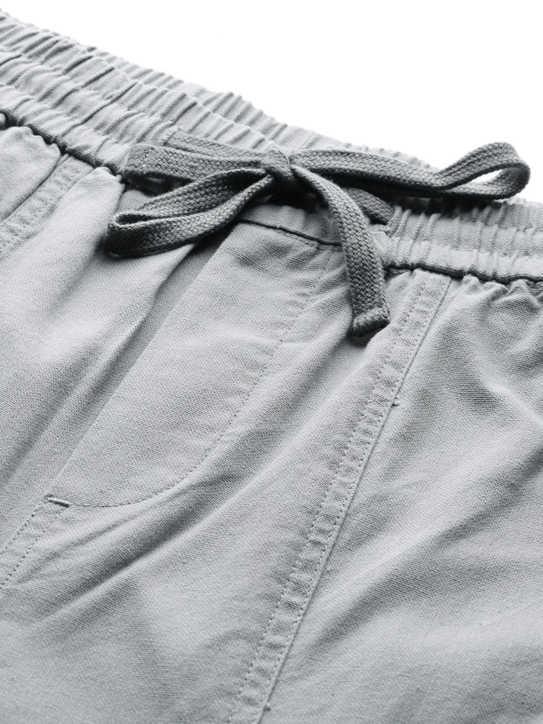 Men's Circular Grey Loose Fit Solid Casual Jogger - Image 5
