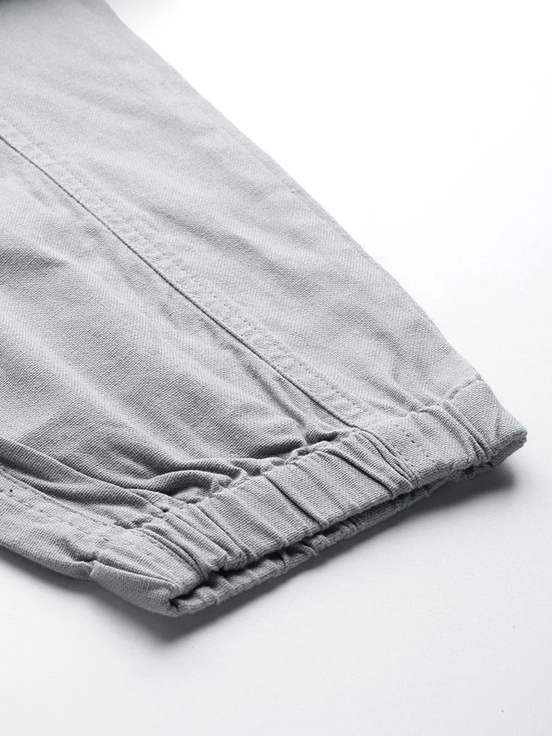 Men's Circular Grey Loose Fit Solid Casual Jogger - Image 7