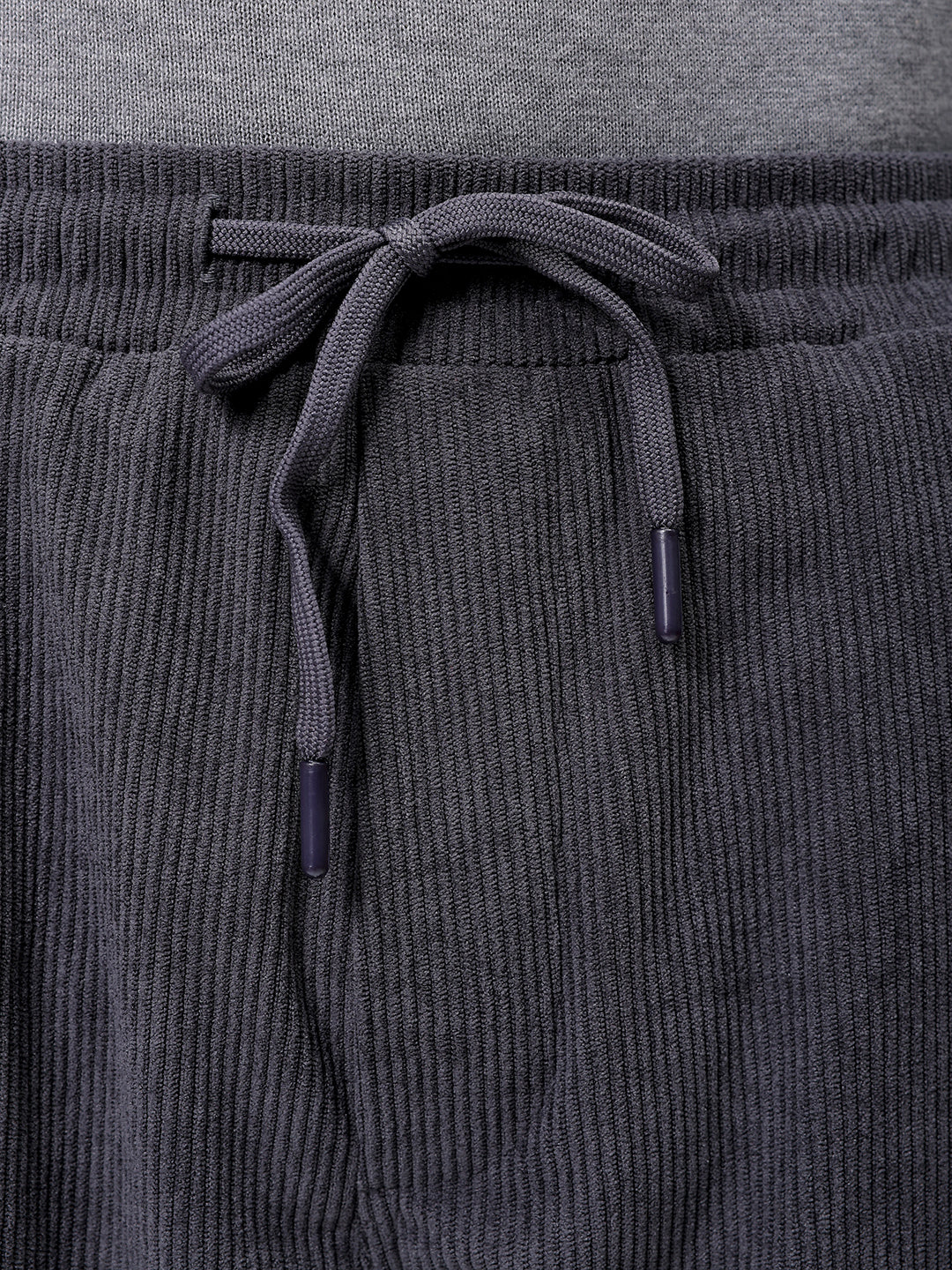 Men's Dark Grey Loose Fit Textured Utility Jogger - Image 6