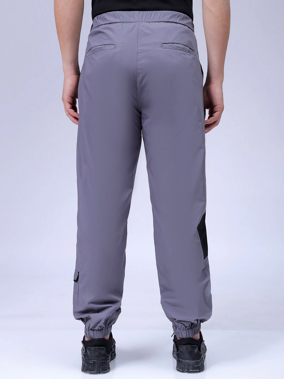 Men's Steel grey Loose Fit Solid Casual Jogger - Image 5