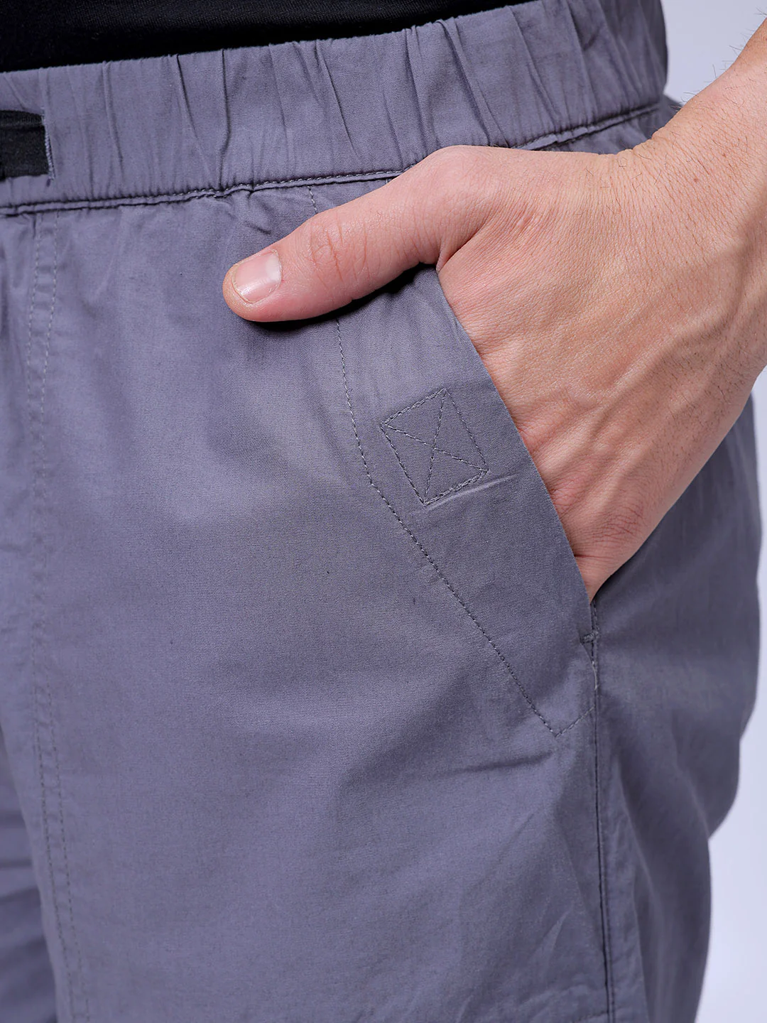 Men's Steel grey Loose Fit Solid Casual Jogger - Image 7
