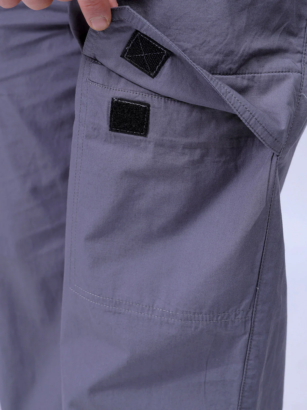Men's Steel grey Loose Fit Solid Casual Jogger - Image 8