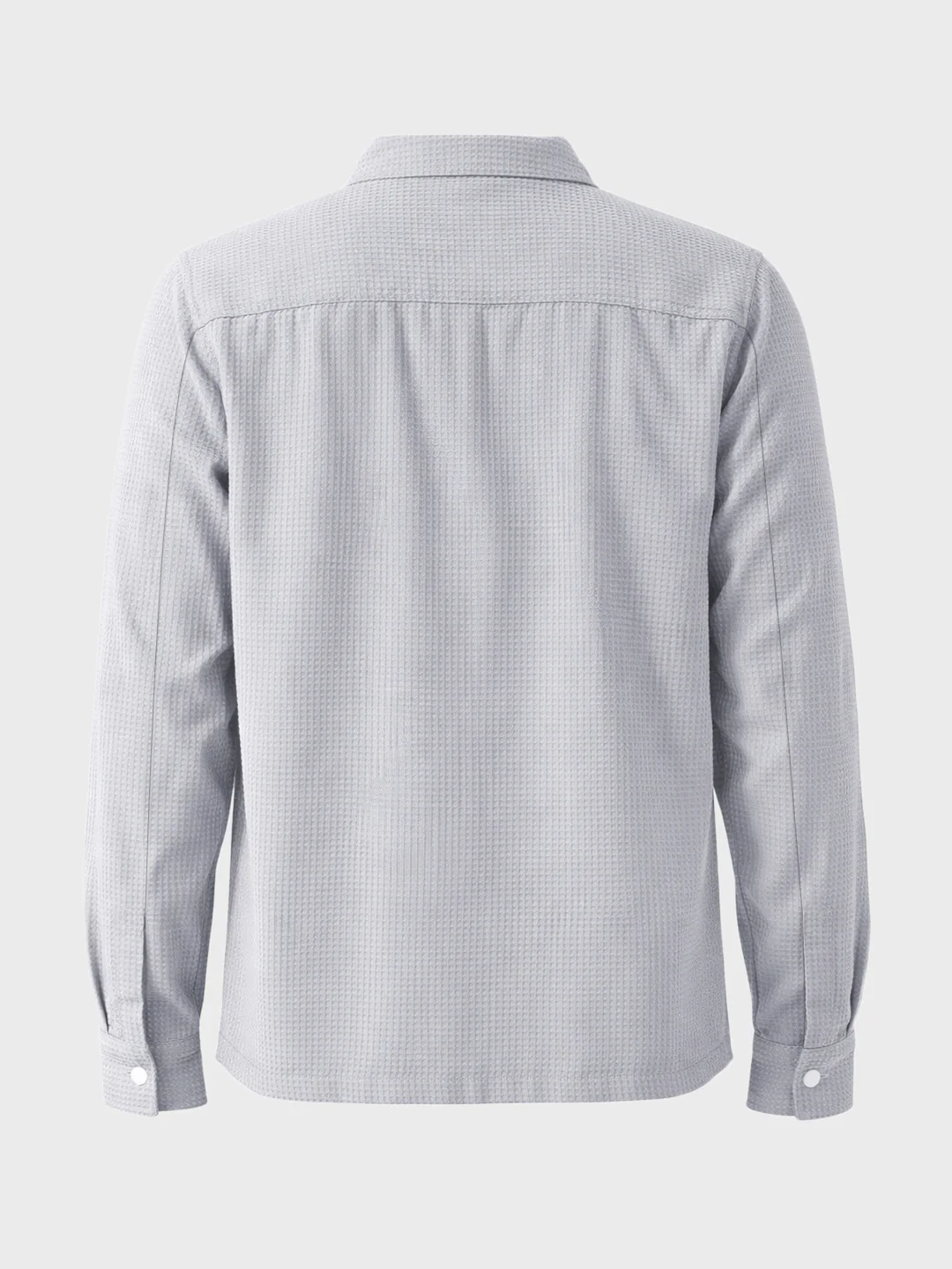 Men's Grey Regular Fit Casual Shirt - Image 4