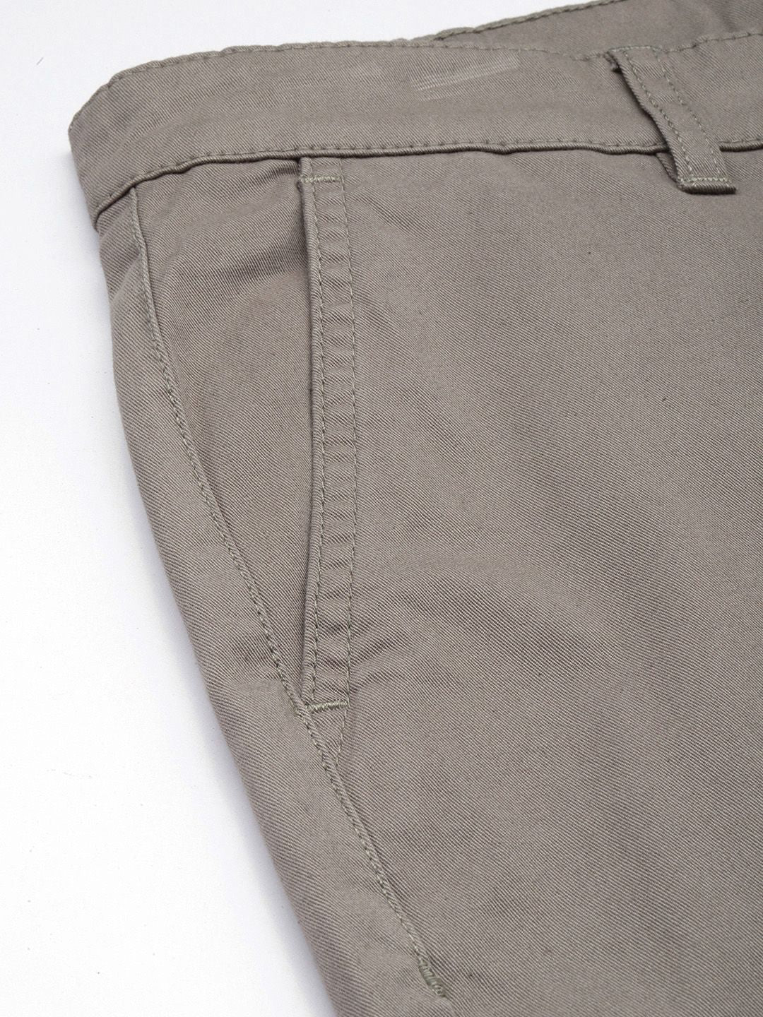 Men's Grey Regular Fit Solid Casual Shorts - Image 6