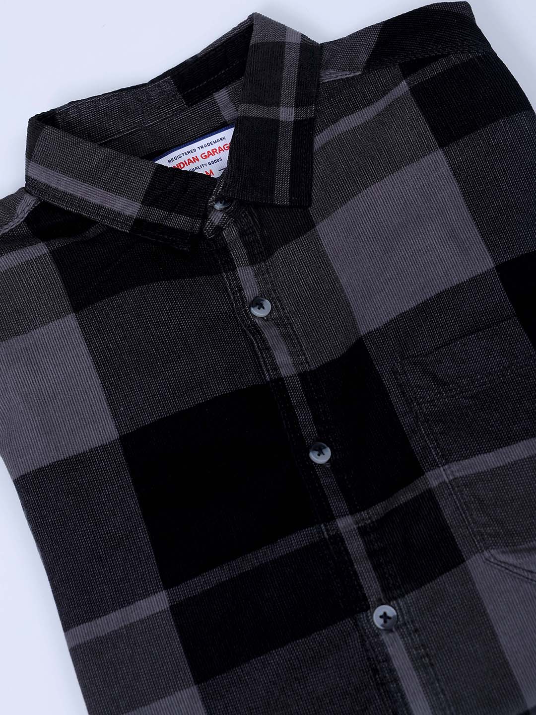 Men's Grey Regular Fit Solid Casual Shirt - Image 7