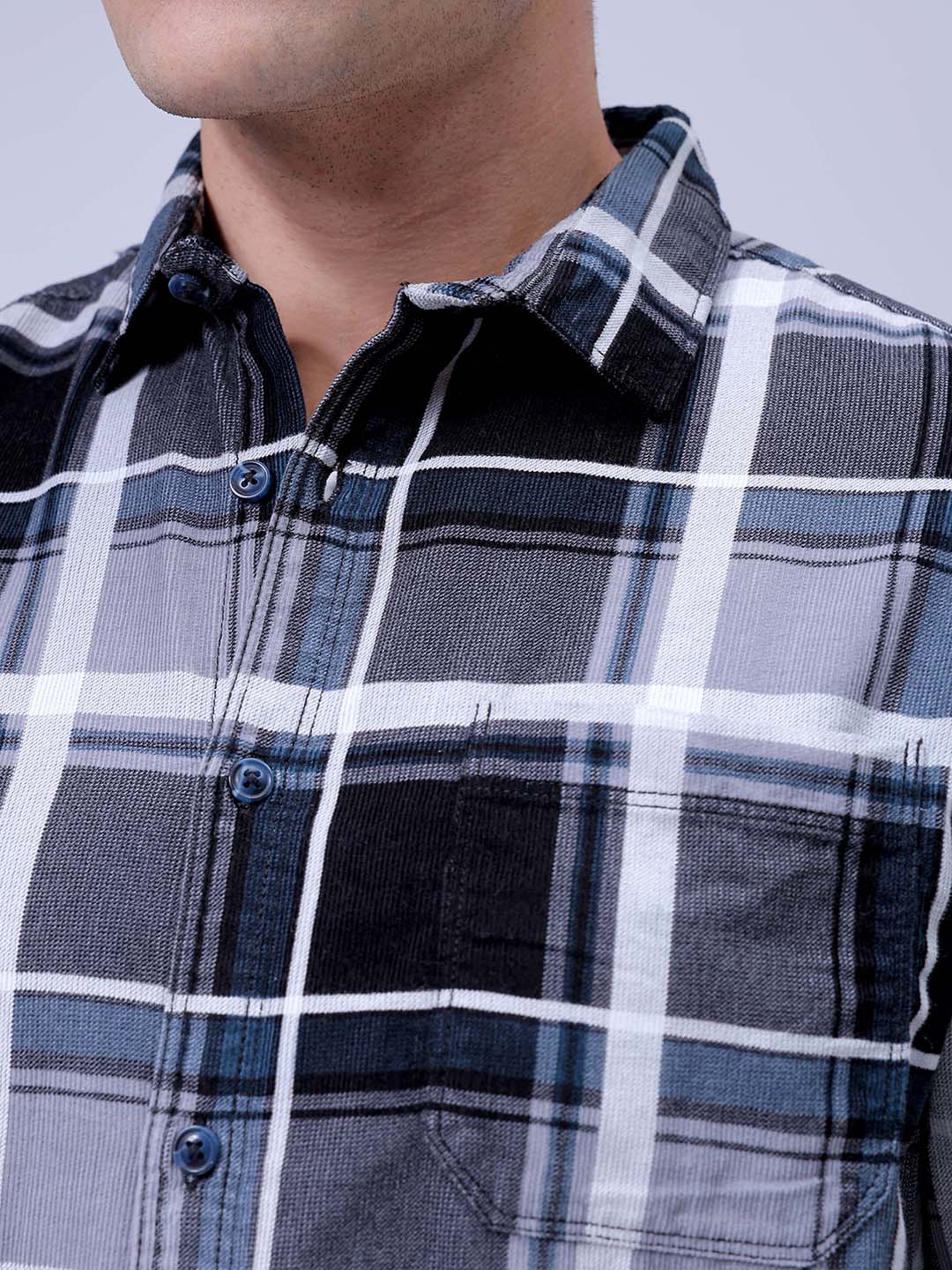 Men's Grey Regular Fit Solid Casual Shirt - Image 6