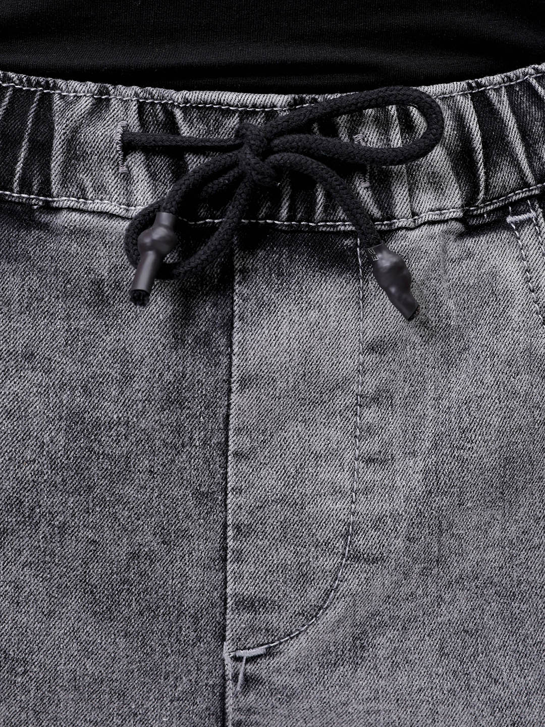 Men's Grey Regular Fit Solid Street Wear Jeans - Image 6