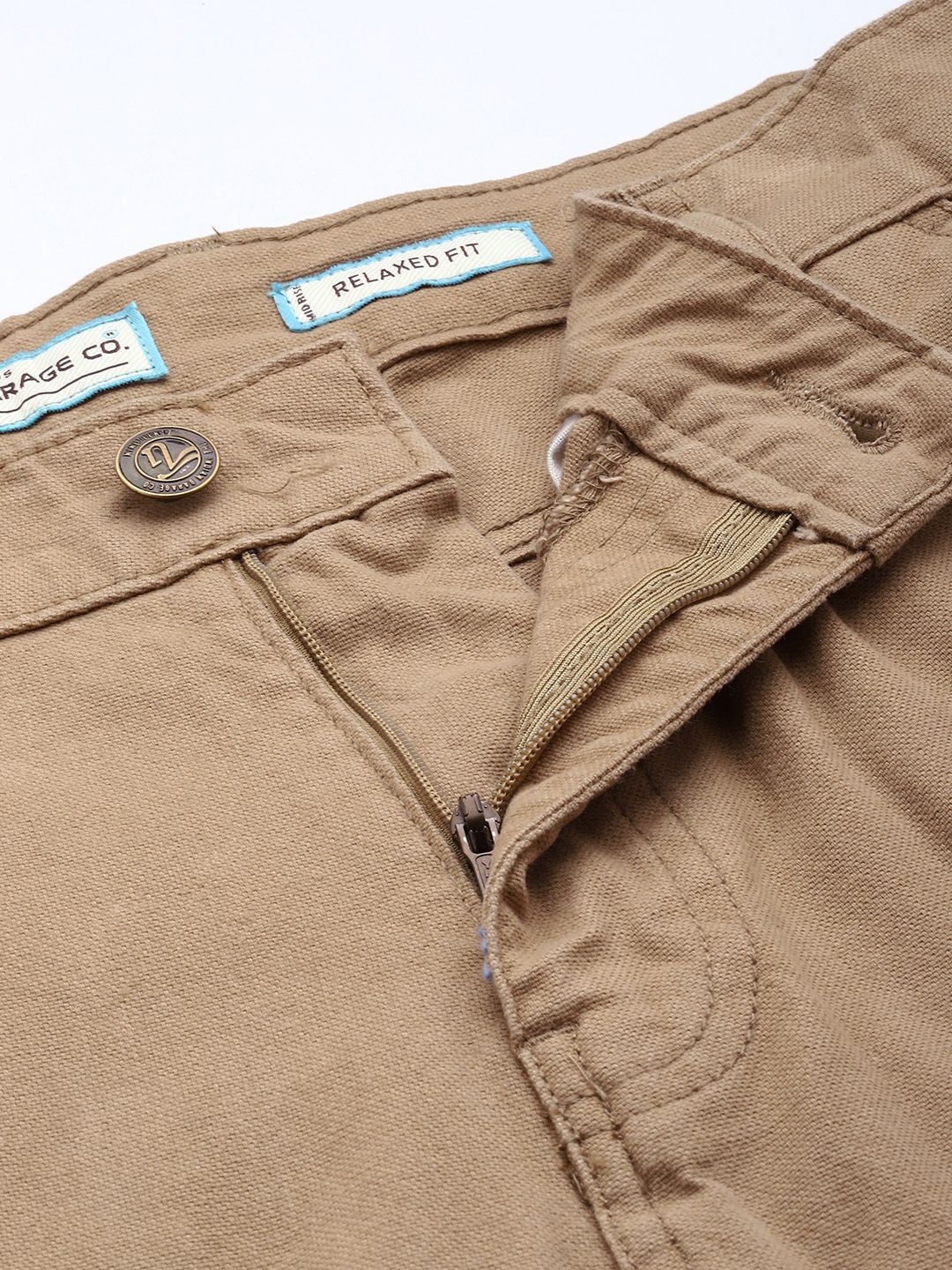 Men's Circular Grey Relaxed Fit Solid Utility Cargo - Image 7