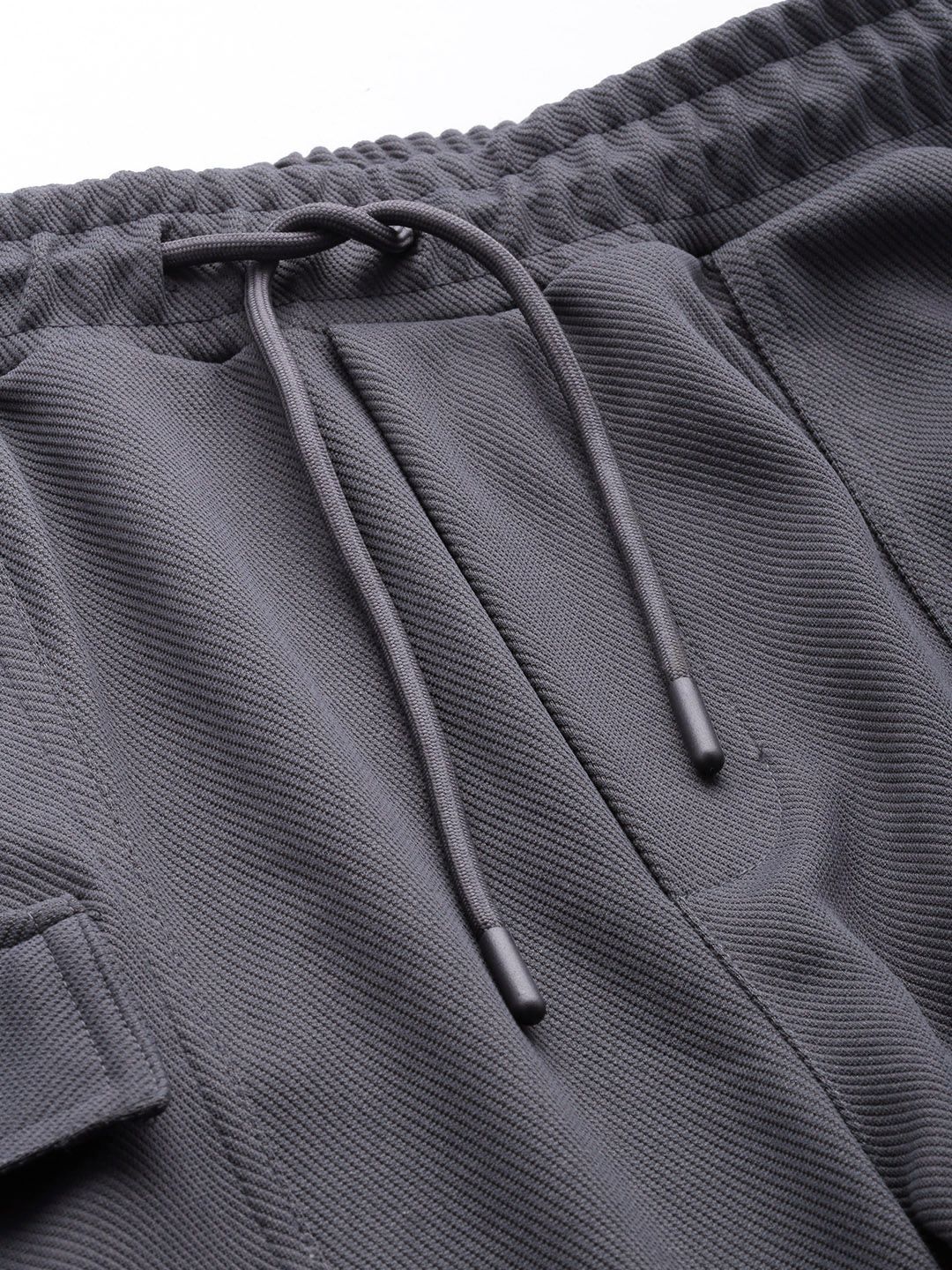 Men's Graphite Relaxed Fit Textured Street Wear Jogger - Image 7