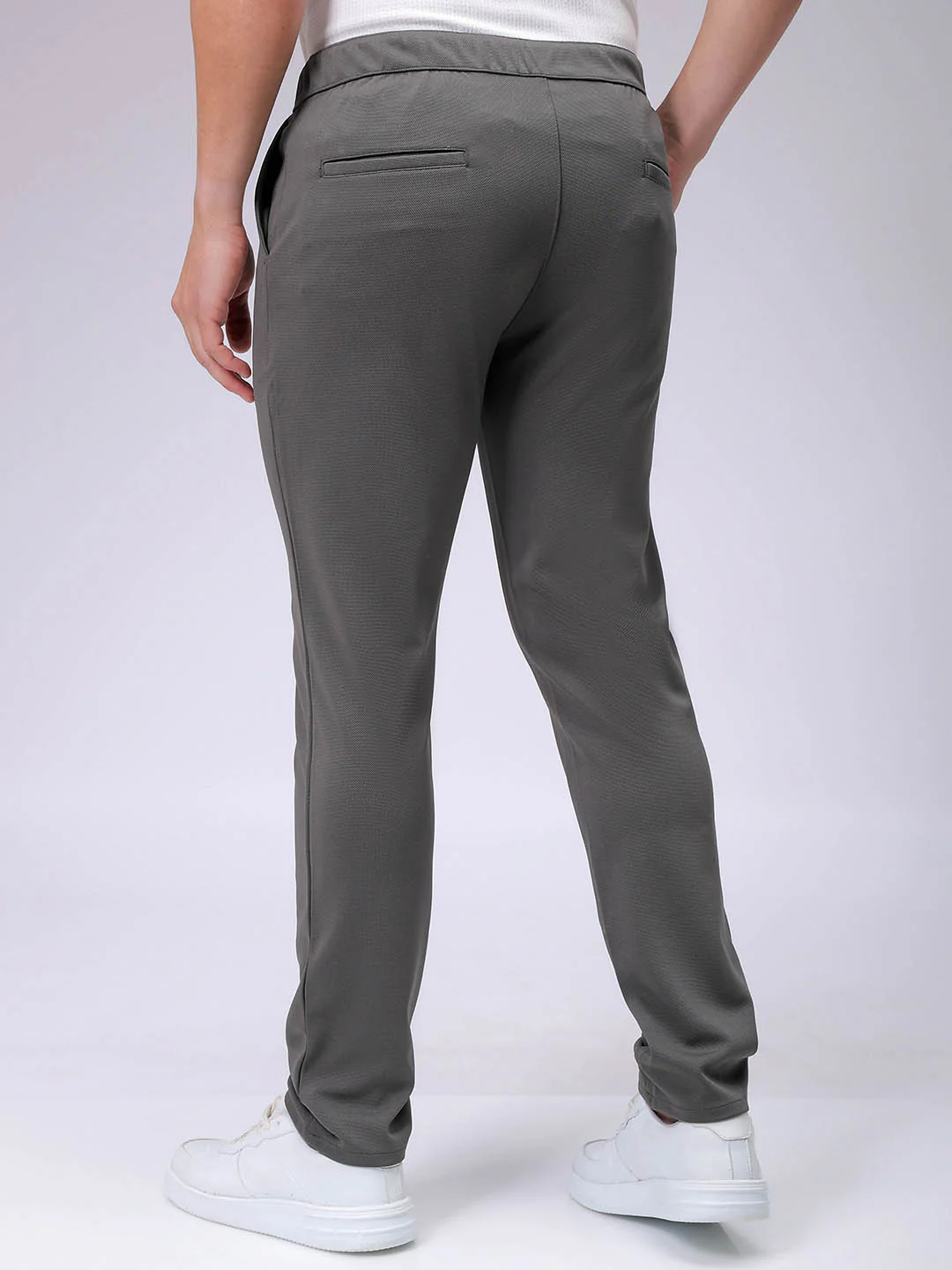 Men's Vetiver Slim Fit Textured Formal Trouser - Image 4