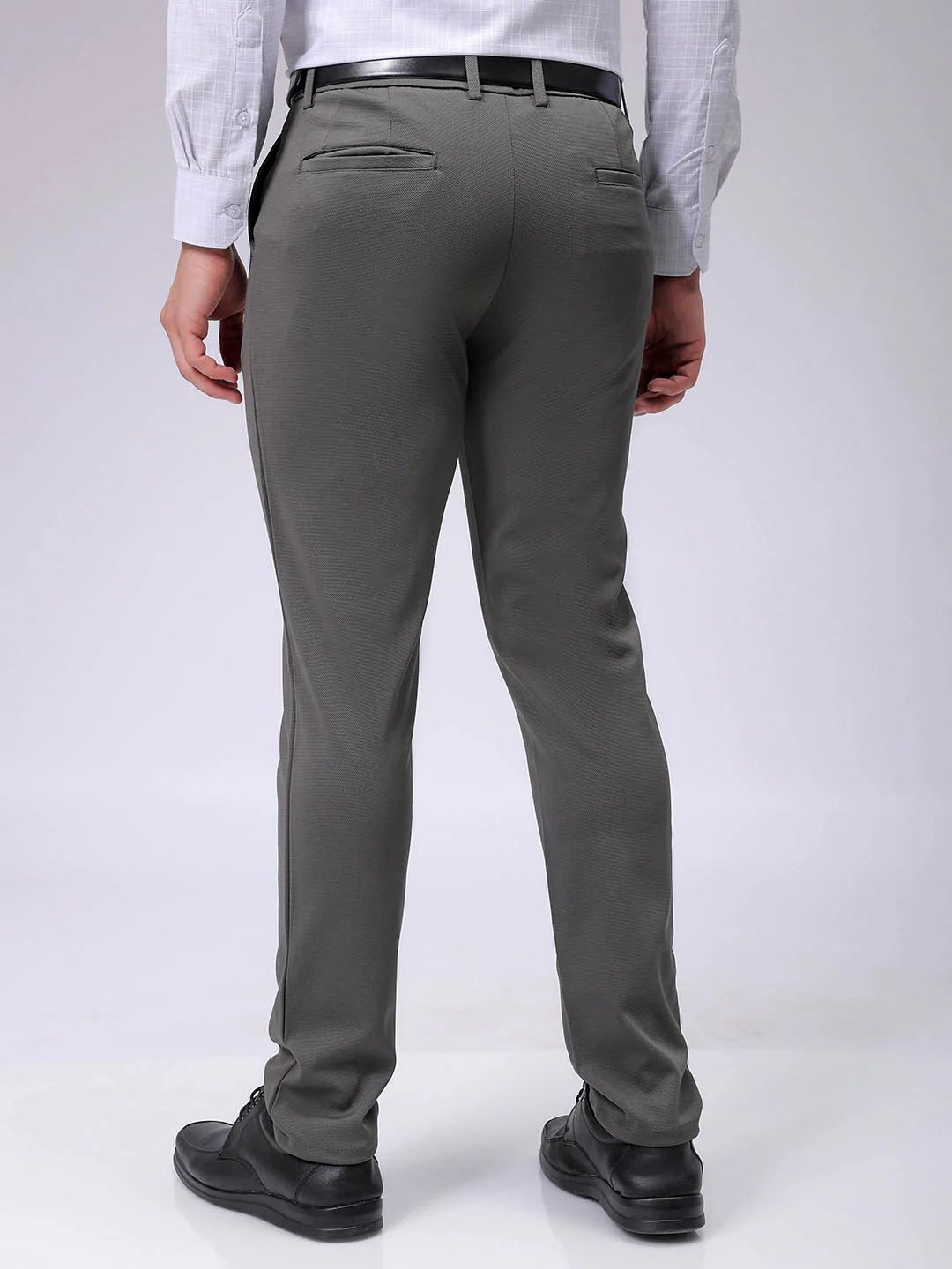 Men's Vetiver Slim Fit Textured Formal Trouser - Image 5