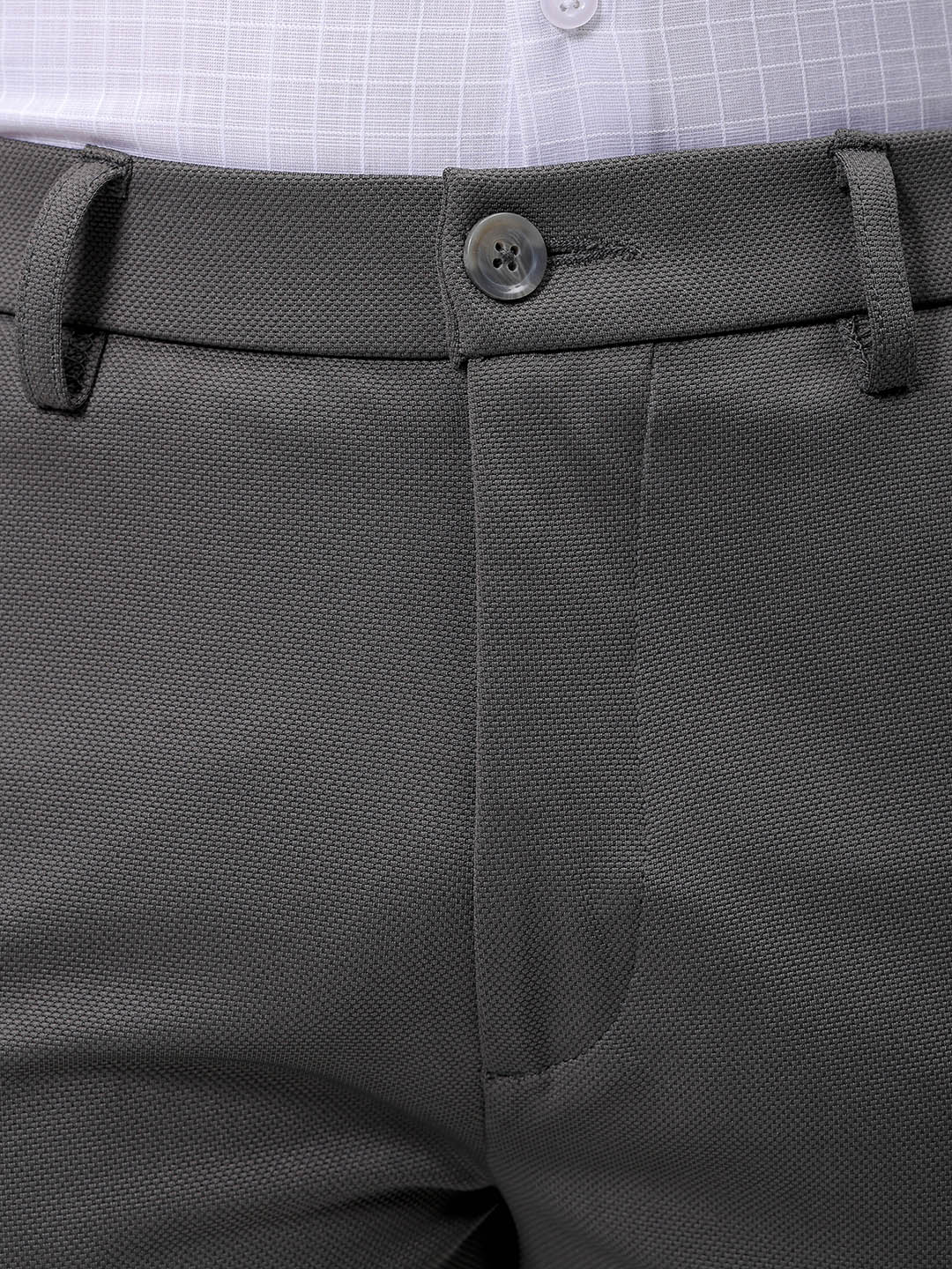 Men's Vetiver Slim Fit Textured Formal Trouser - Image 6
