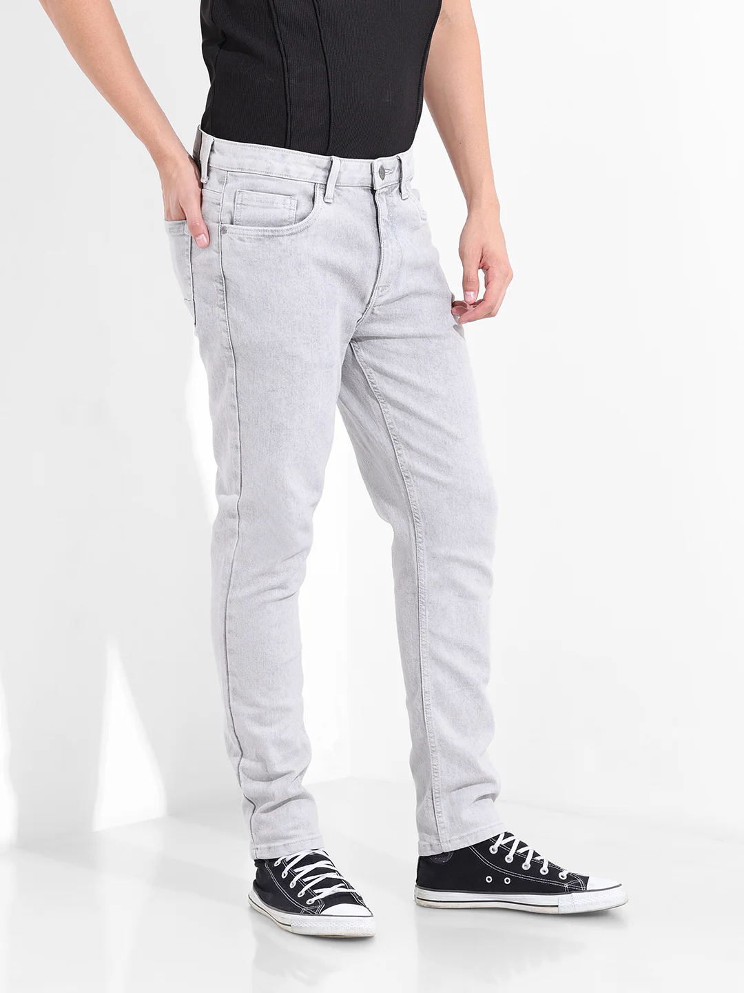 Men's Grey Slim Fit The Eternity Series Jeans - Image 3