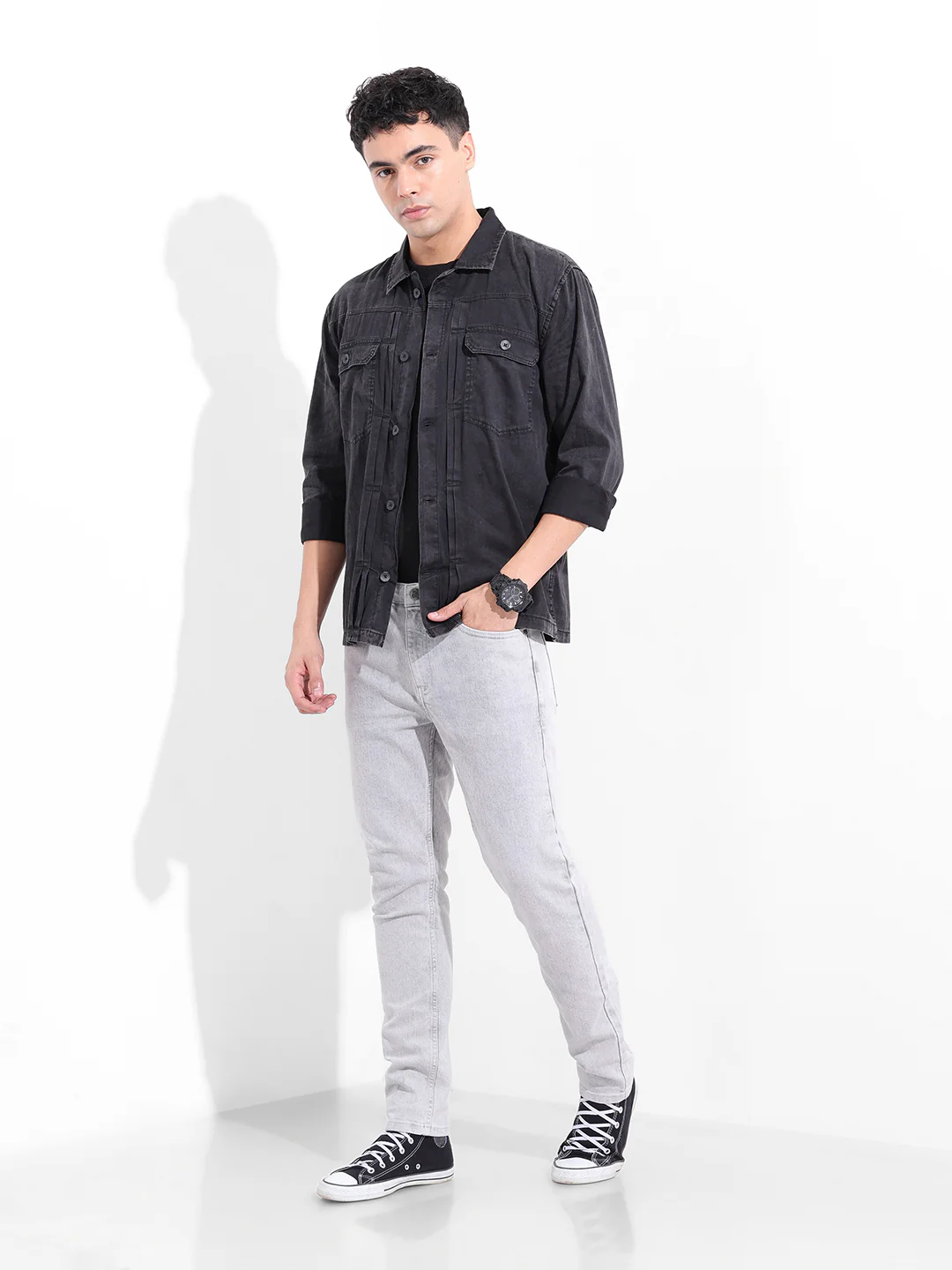 Men's Grey Slim Fit The Eternity Series Jeans - Image 6