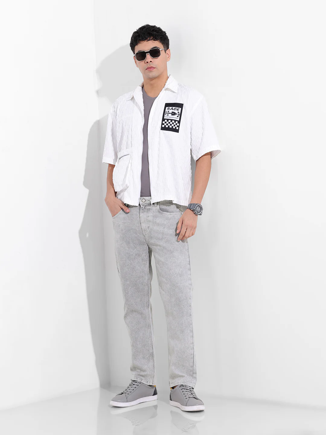 Men's Grey Slim Fit The Eternity Series Jeans - Image 2