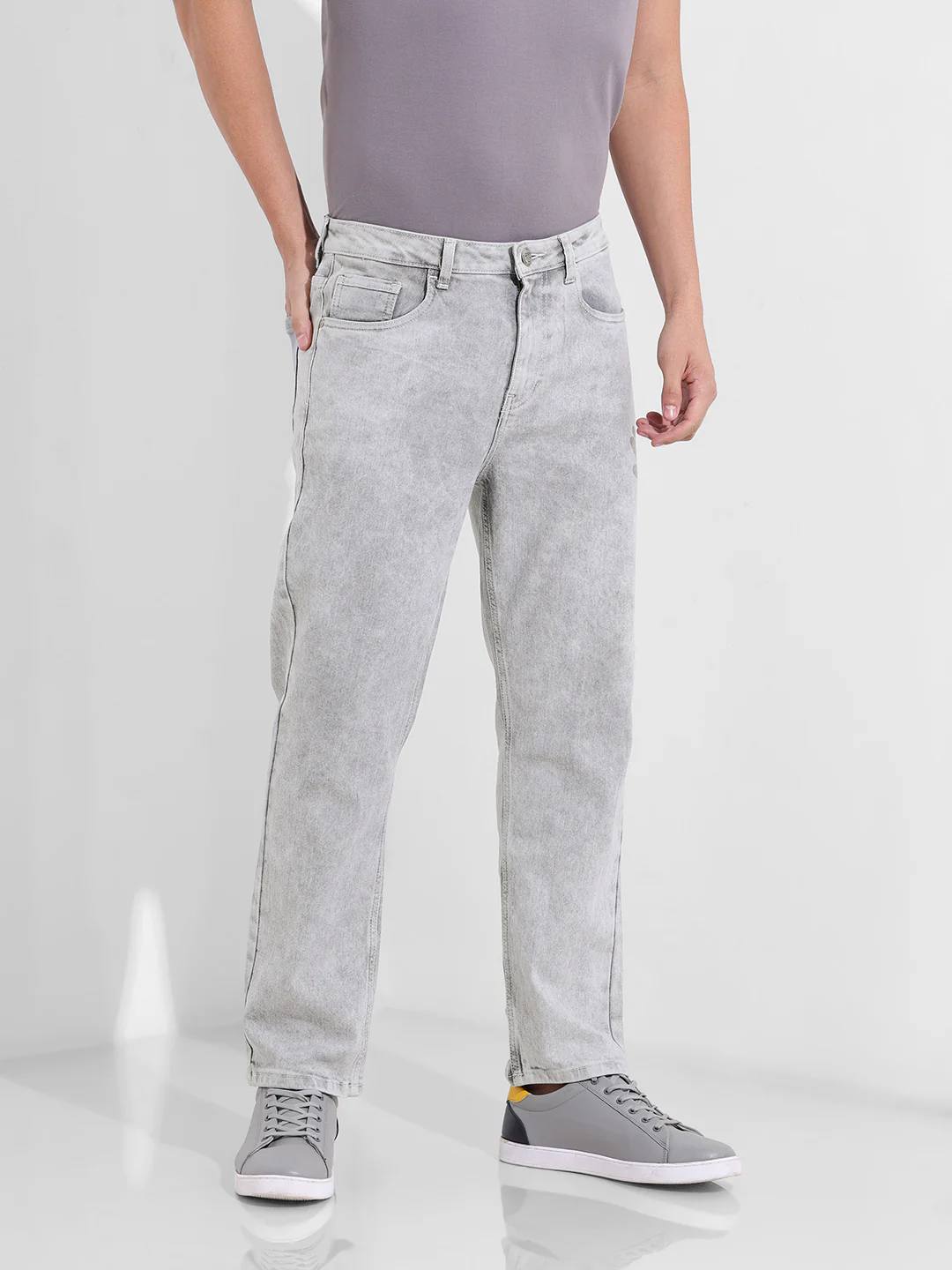 Men's Grey Slim Fit The Eternity Series Jeans - Image 4