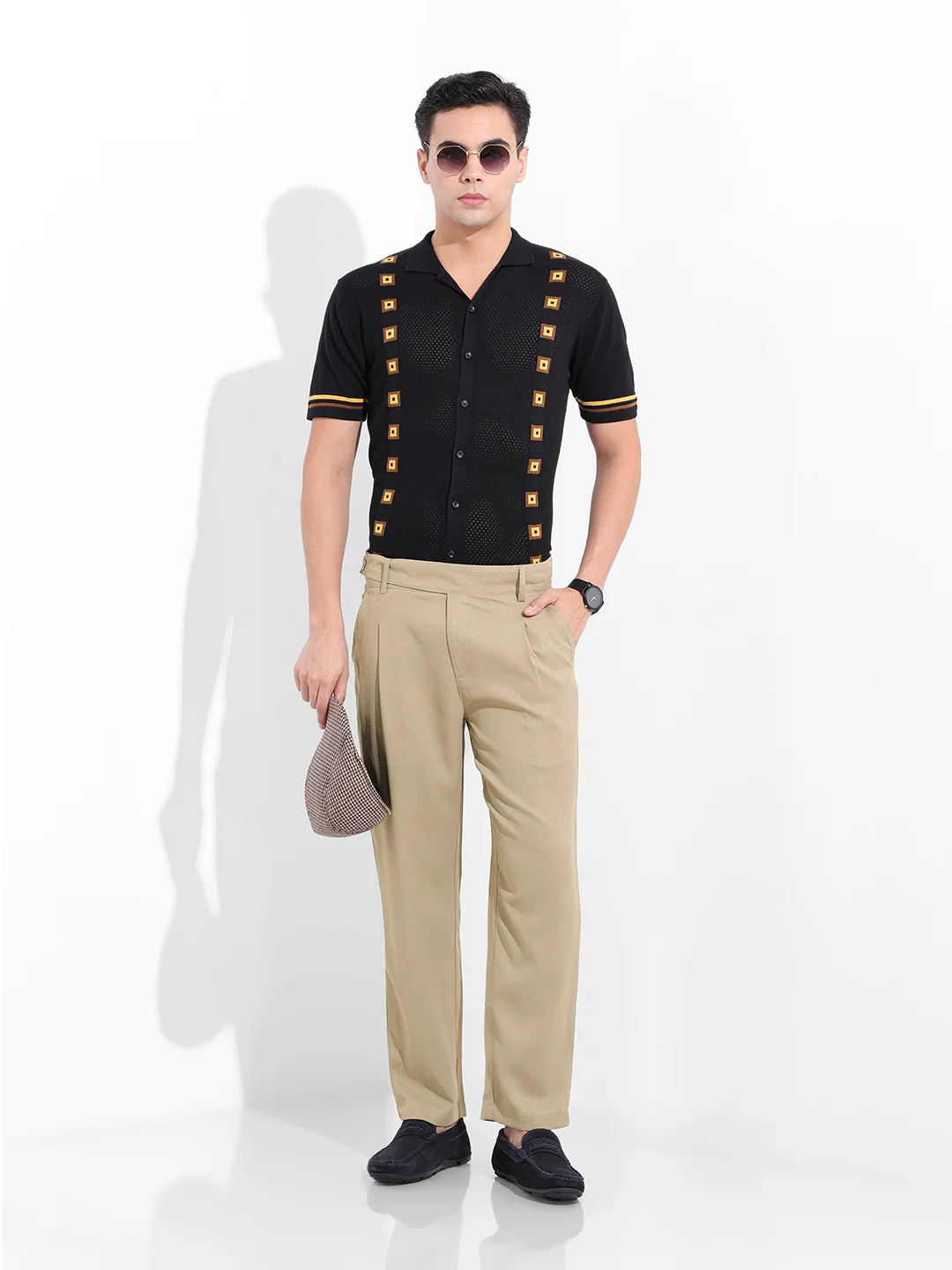 Men's Elmwood Regular Fit Solid Casual Trouser - Image 6