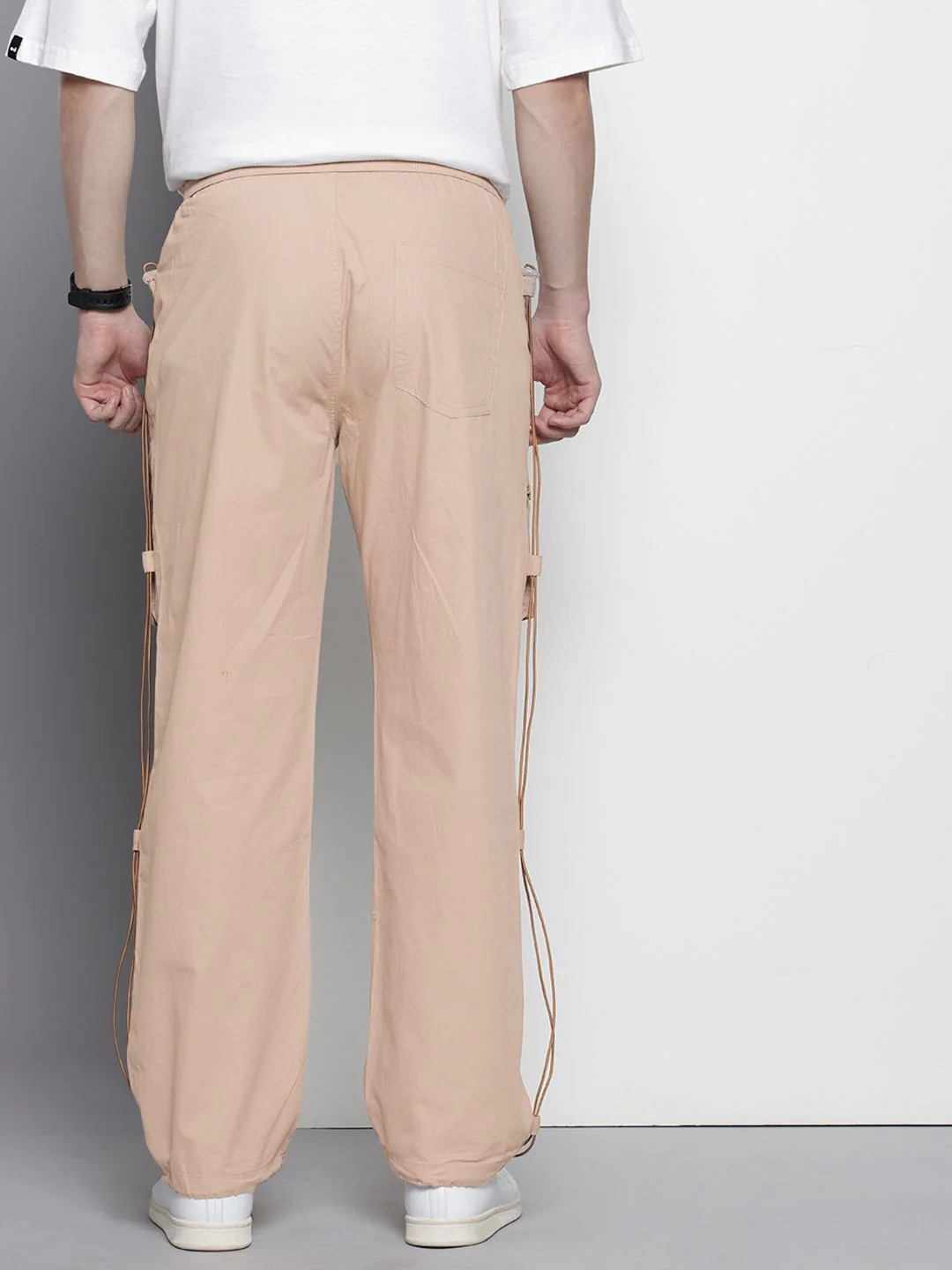 Men's Oat Milk Relaxed Fit Solid Utility Jogger - Image 3