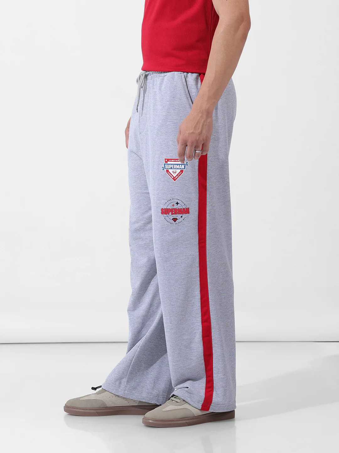 Men's Grey Loose Fit Character Printed Joggers - Image 2