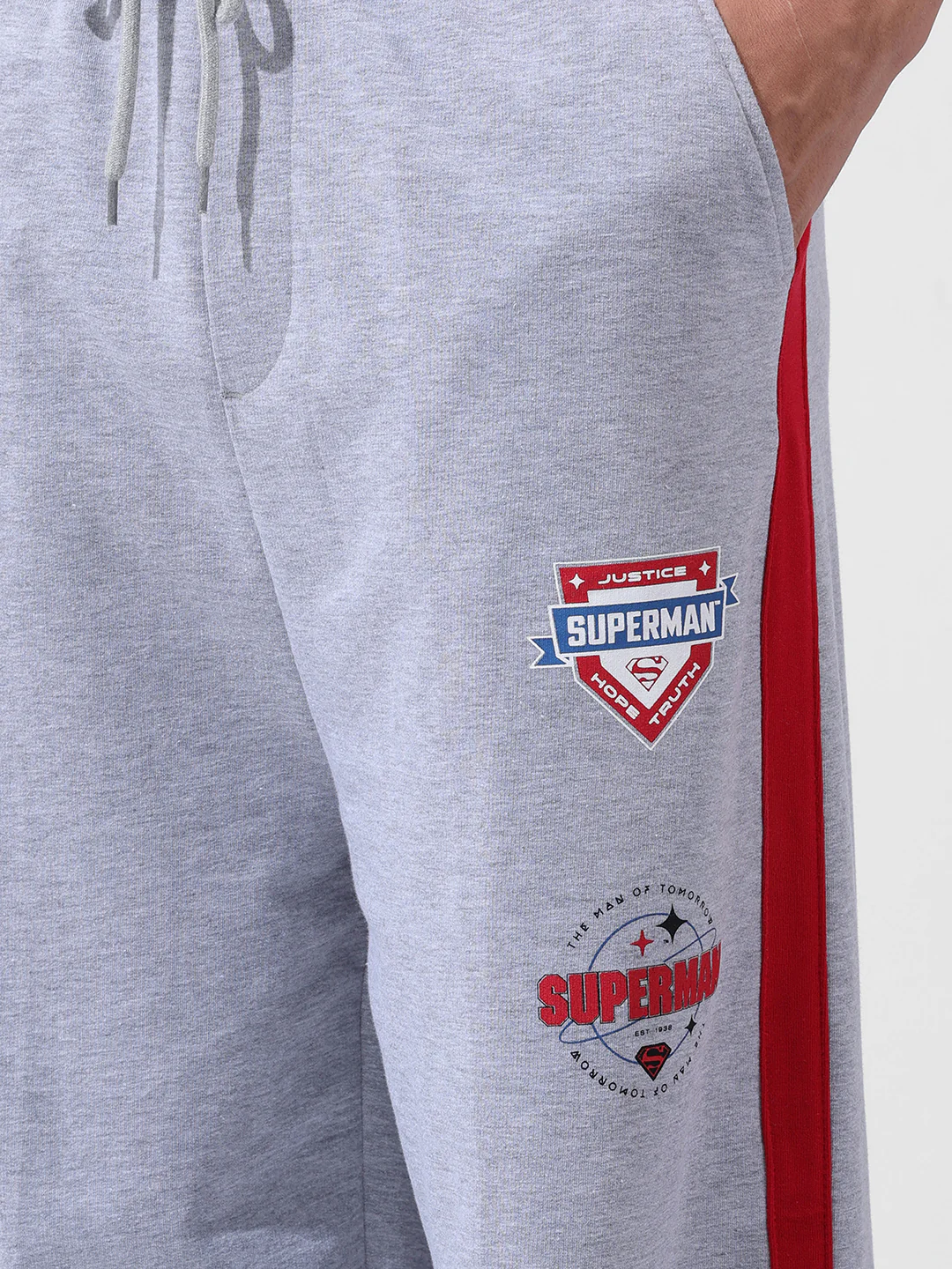 Men's Grey Loose Fit Character Printed Joggers - Image 4