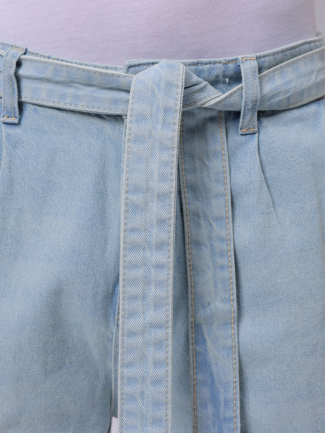 Men's Vintage Blue Loose Fit Solid Casual Jeans - Image 6