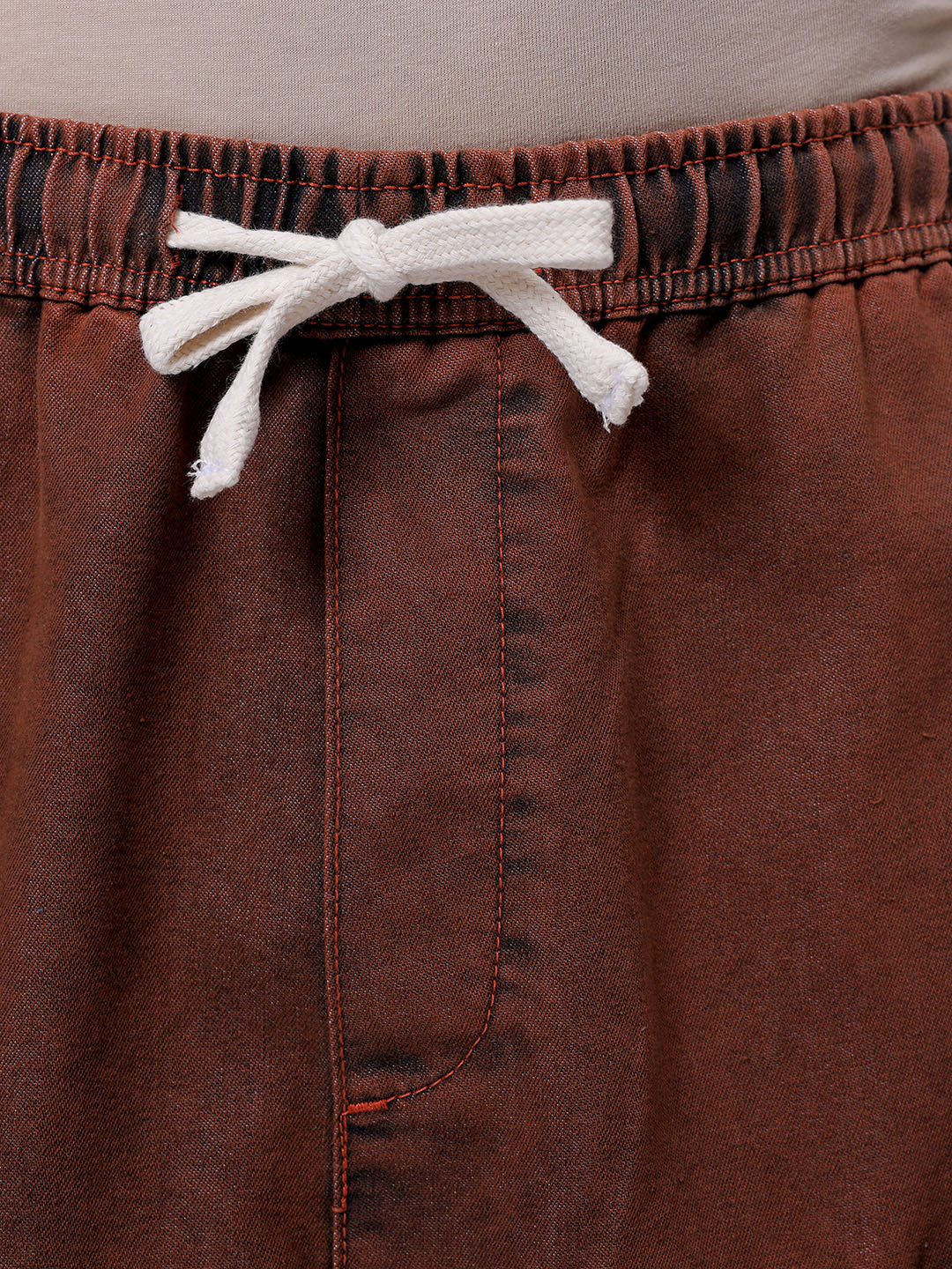 Men's Sepia Relaxed Fit Solid Utility Jeans - Image 6