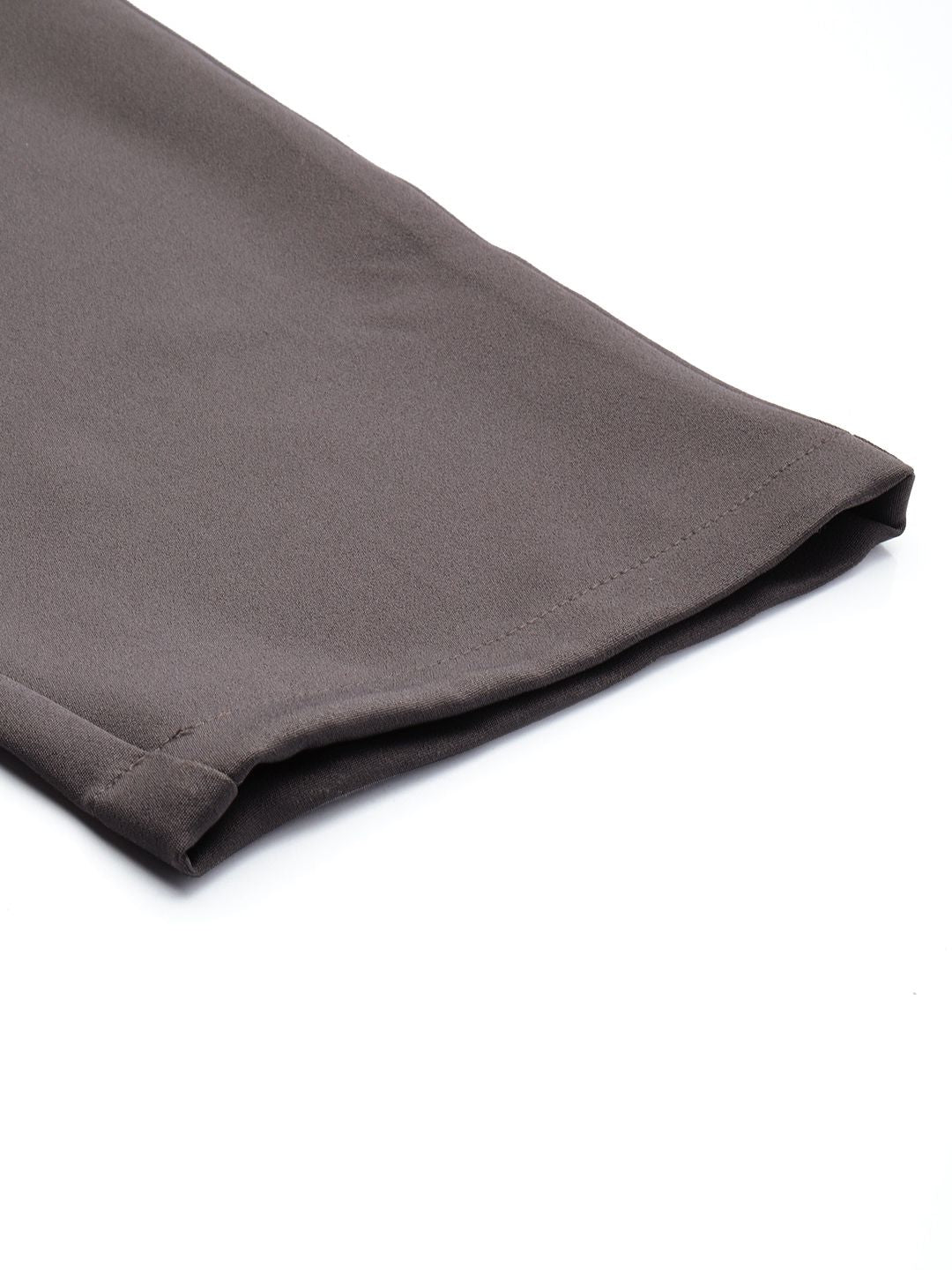 Men's Dark Grey Loose Fit Solid Casual Trouser - Image 7