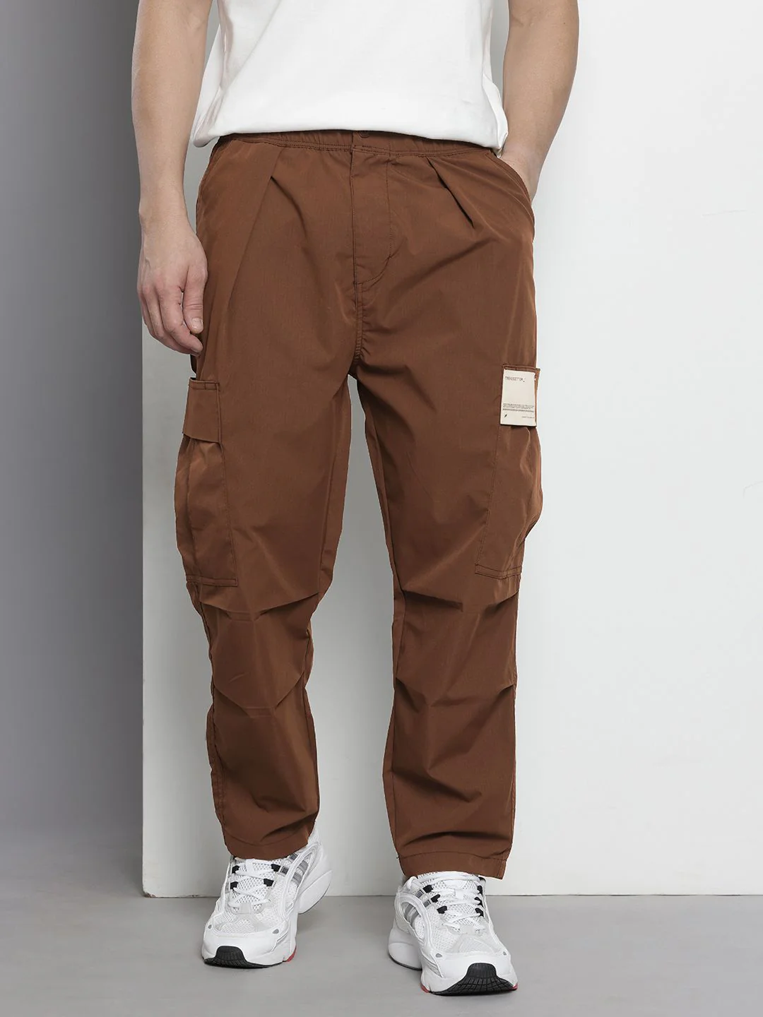 Men's Sepia Loose Fit Textured Utility Cargo - Image 2