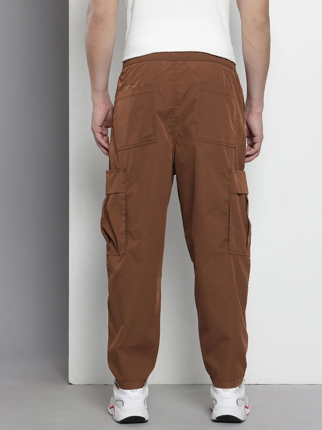 Men's Sepia Loose Fit Textured Utility Cargo - Image 3