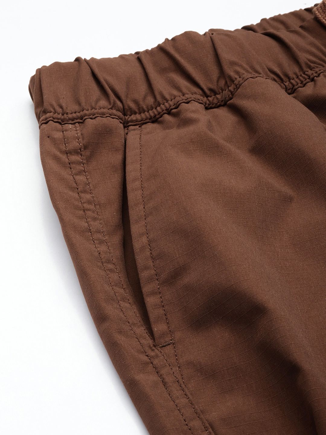 Men's Sepia Loose Fit Textured Utility Cargo - Image 6