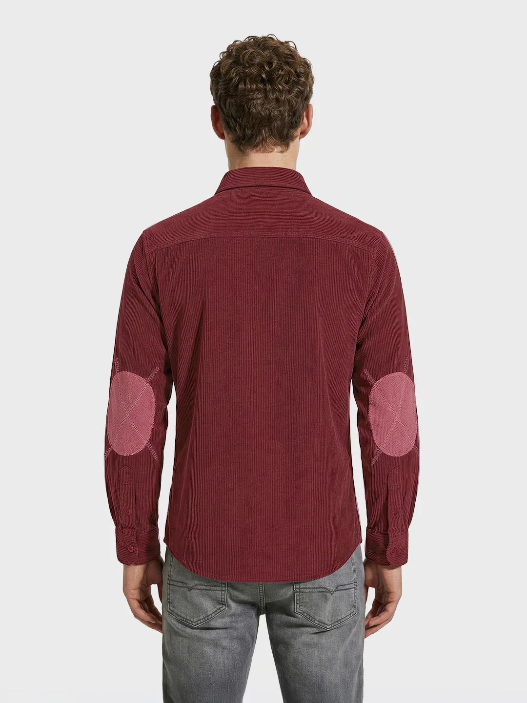Men's Maroon Regular Fit Solid Casual Shirt - Image 3