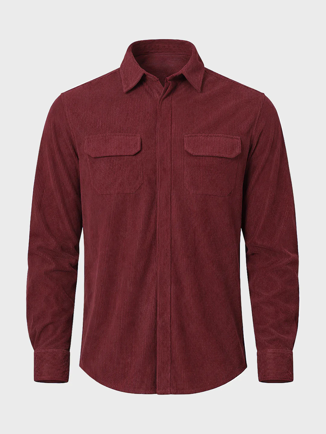 Men's Maroon Regular Fit Solid Casual Shirt - Image 4
