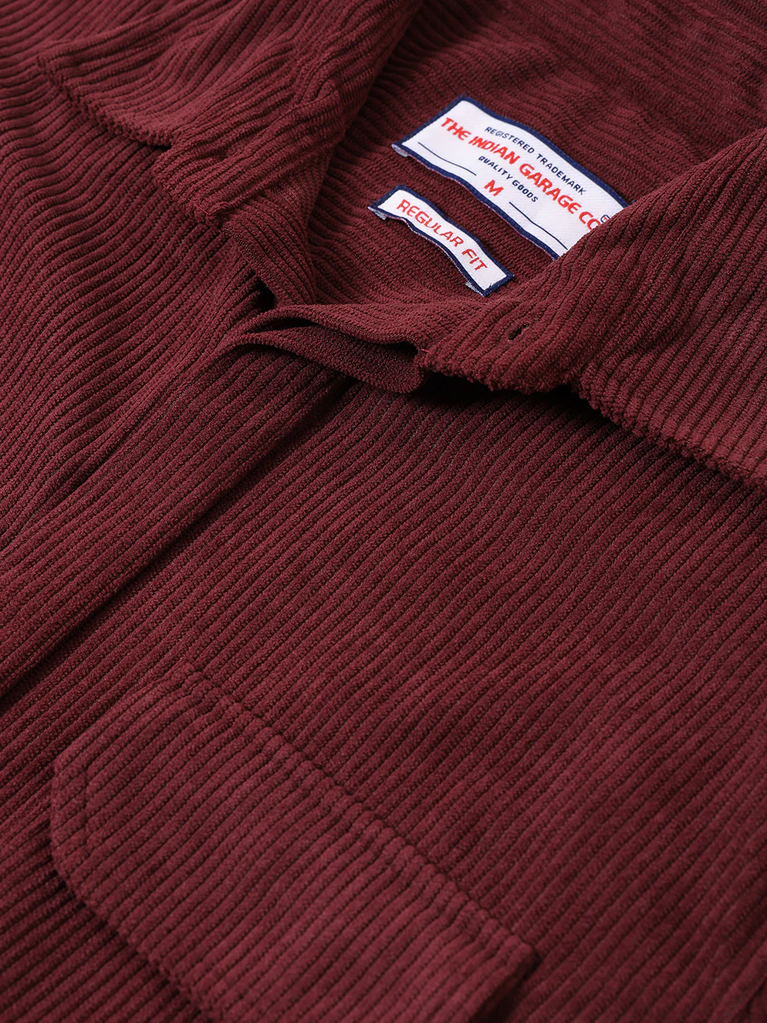 Men's Maroon Regular Fit Solid Casual Shirt - Image 6