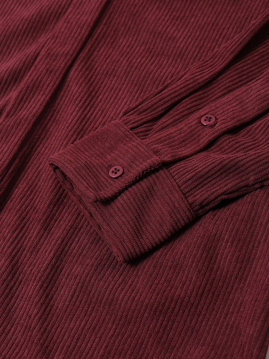 Men's Maroon Regular Fit Solid Casual Shirt - Image 7