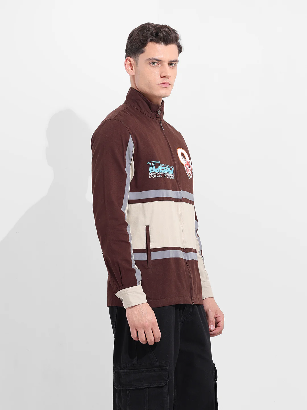 Men's Maroon Regular Fit Graphic Printed Casual Shirt - Image 4