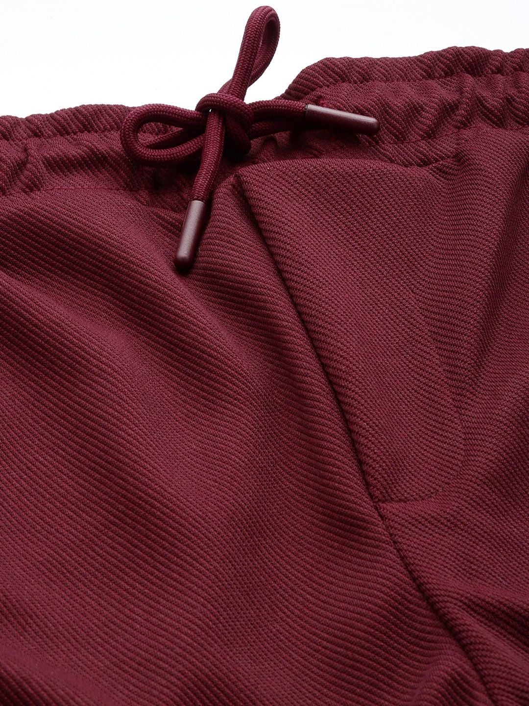 Men's Burgundy Relaxed Fit Printed Street Wear Jogger - Image 5