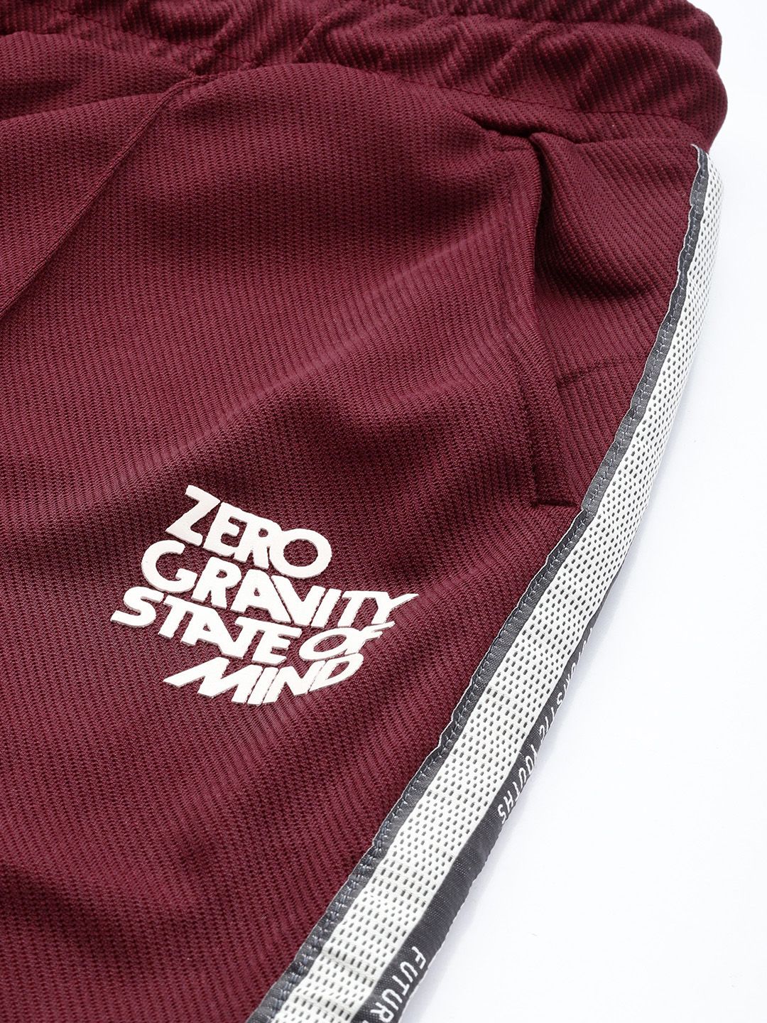 Men's Burgundy Relaxed Fit Printed Street Wear Jogger - Image 6