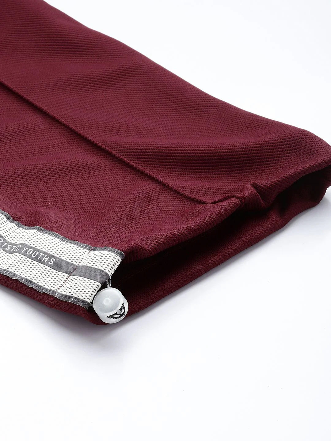 Men's Burgundy Relaxed Fit Printed Street Wear Jogger - Image 7