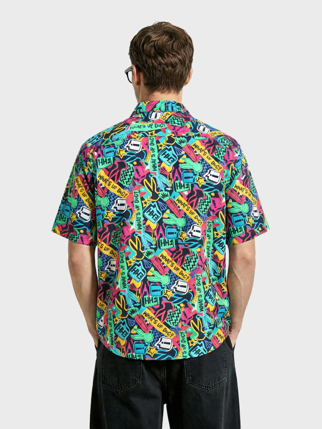 Men's Multicolor Boxy Fit Character Looney Tunes Shirt - Image 2