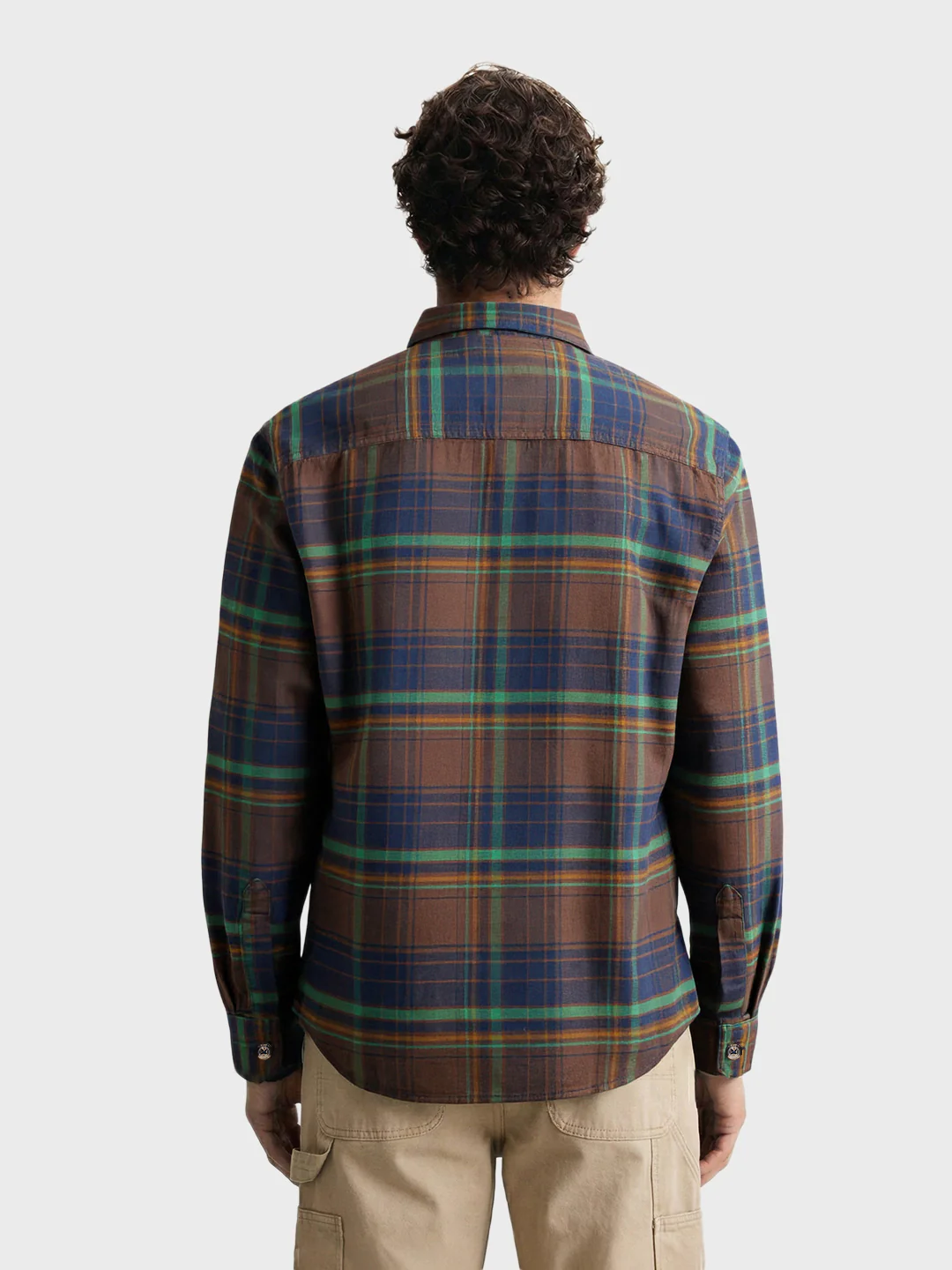 Men's Navy Blue Regular Fit Checked Casual Shirt - Image 2