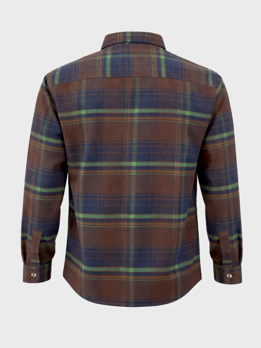 Men's Navy Blue Regular Fit Checked Casual Shirt - Image 5