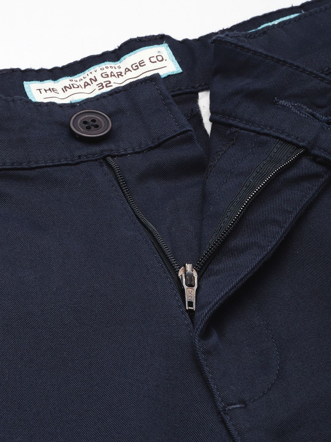 Men's Navy Regular Fit Solid Casual Shorts - Image 7