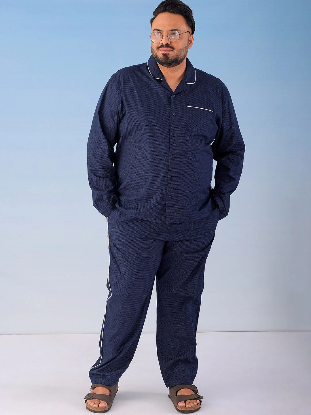 Men's Printed Plus Size Lounge Set - Image 2