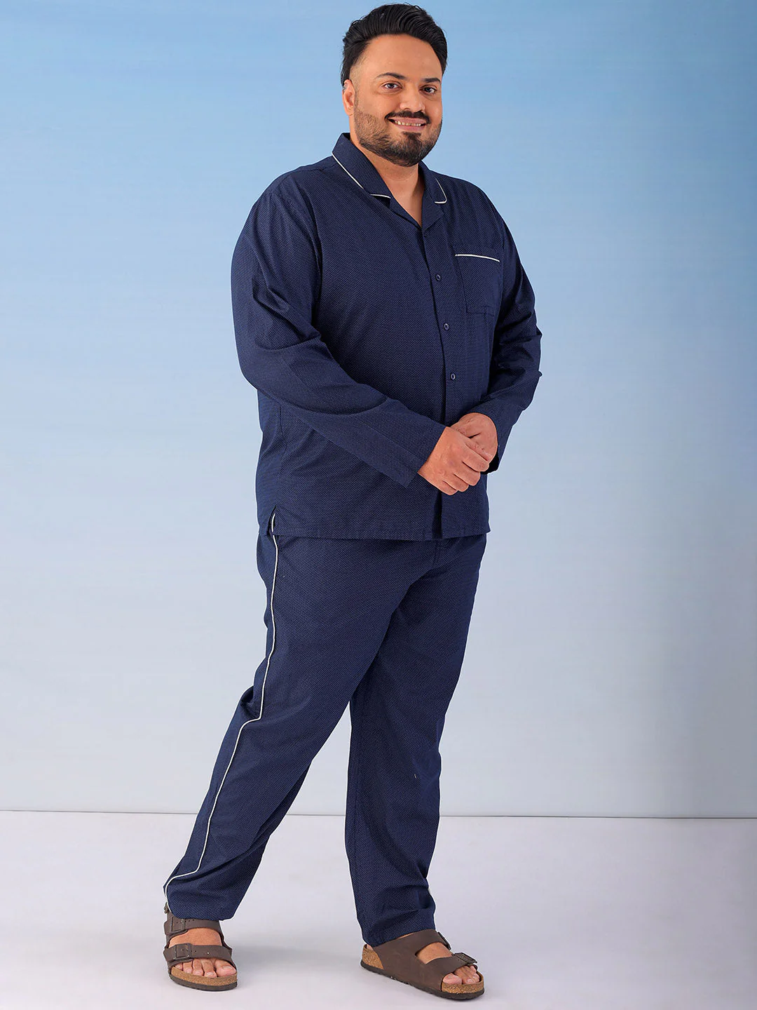 Men's Printed Plus Size Lounge Set - Image 8