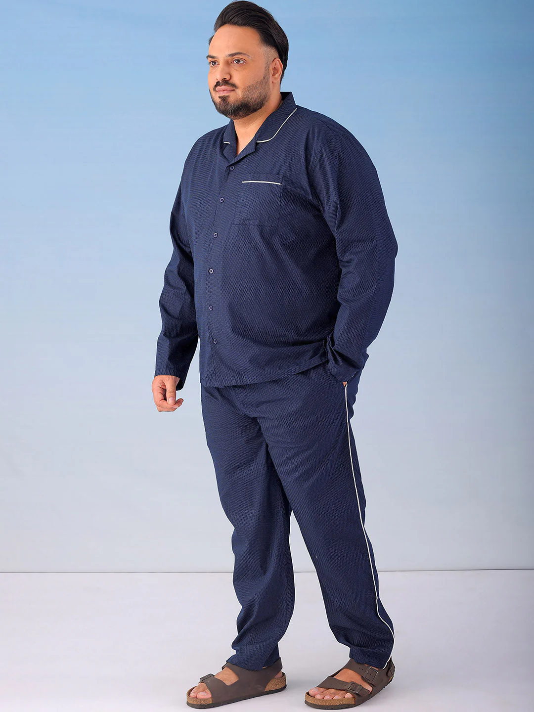 Men's Printed Plus Size Lounge Set - Image 9