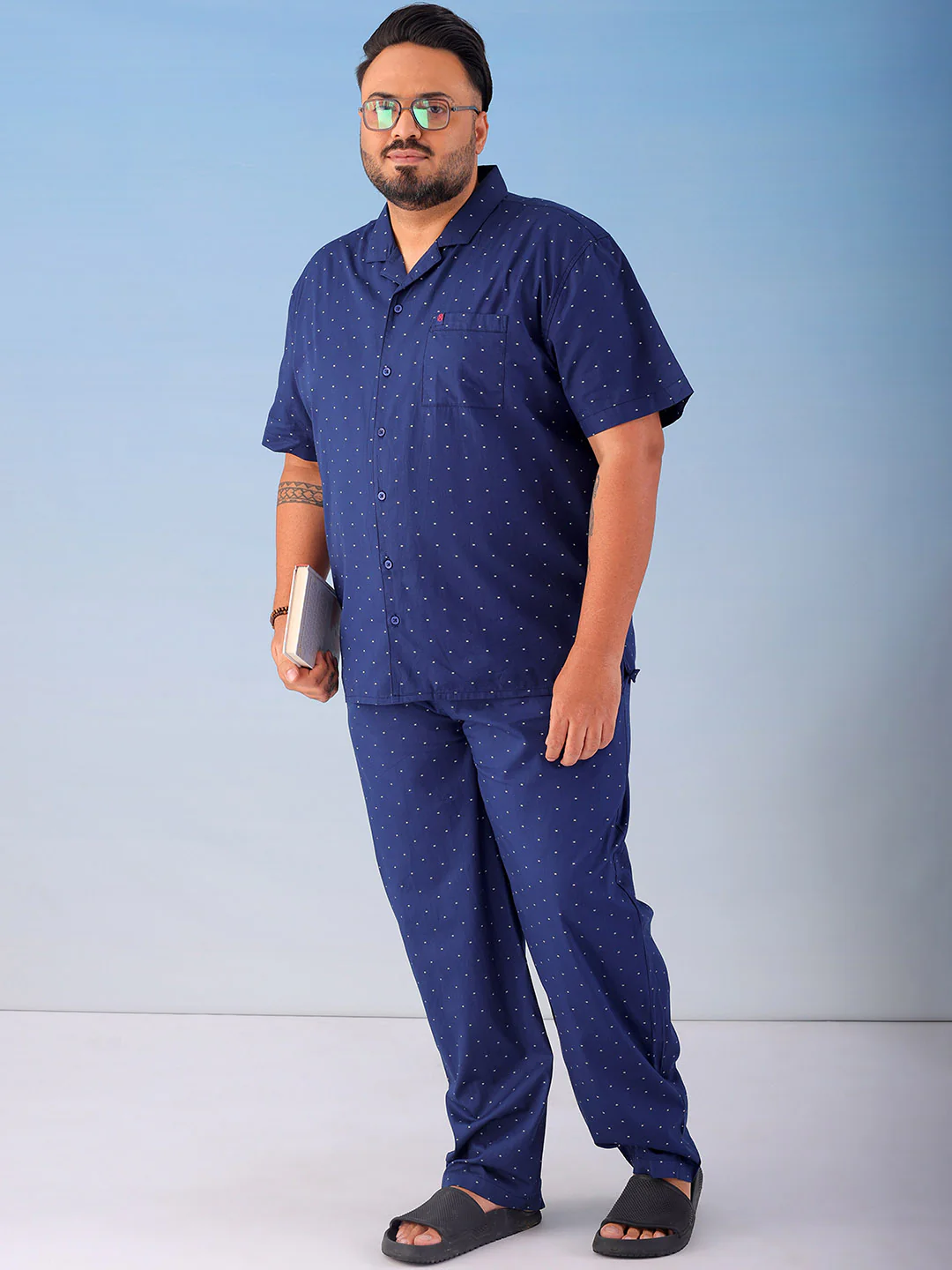 Men's Printed Plus Size Lounge Set - Image 2