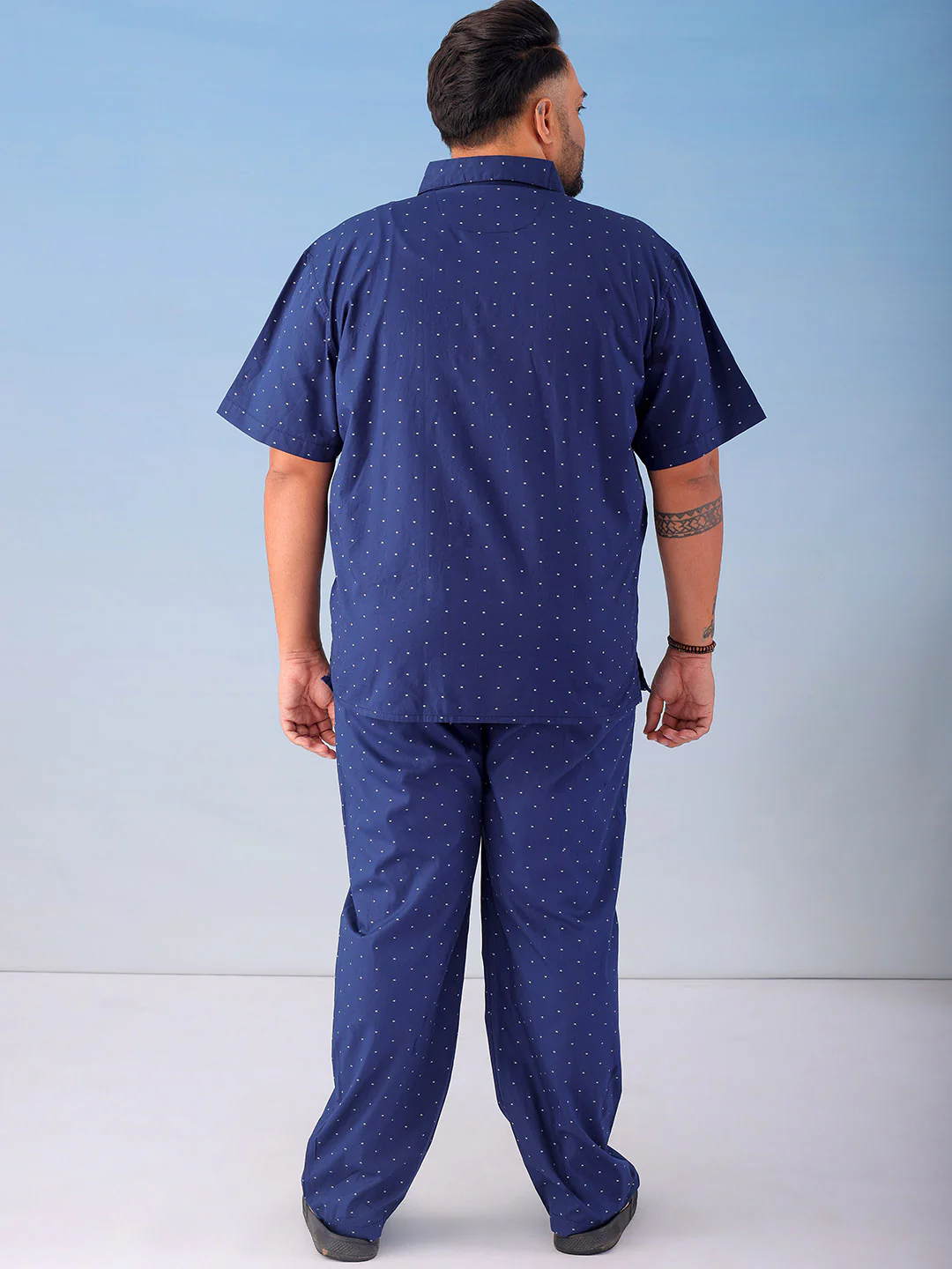 Men's Printed Plus Size Lounge Set - Image 3
