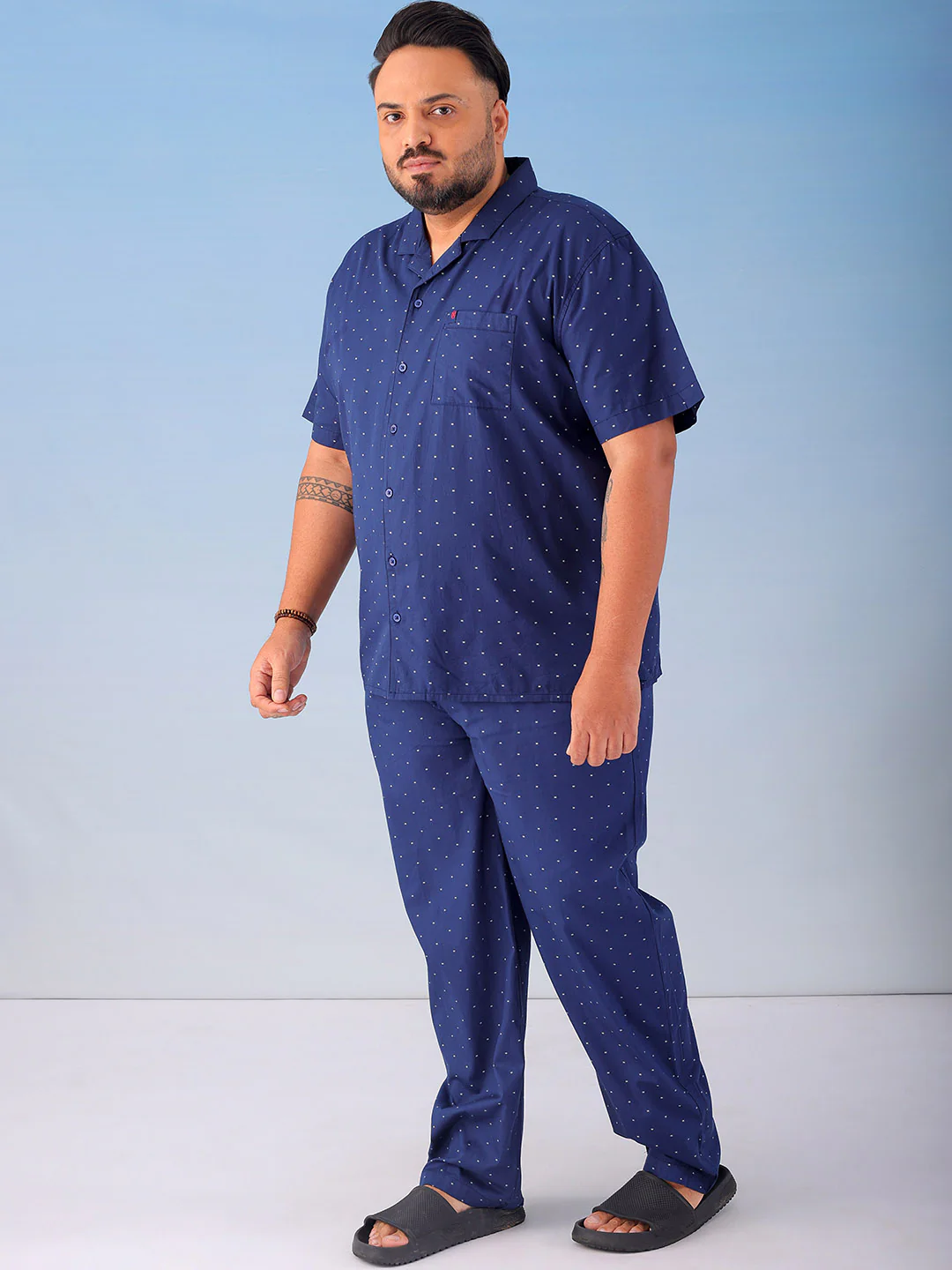 Men's Printed Plus Size Lounge Set - Image 5