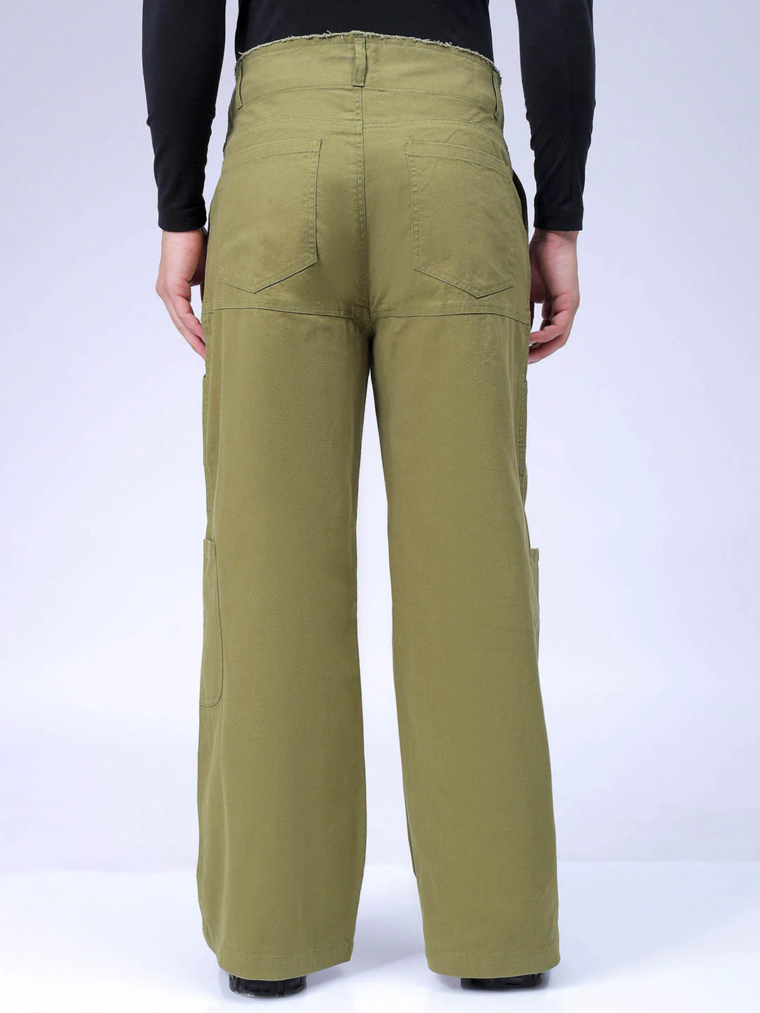 Men's Sea Kelp Wide Leg Fit Solid Utility Trouser - Image 5