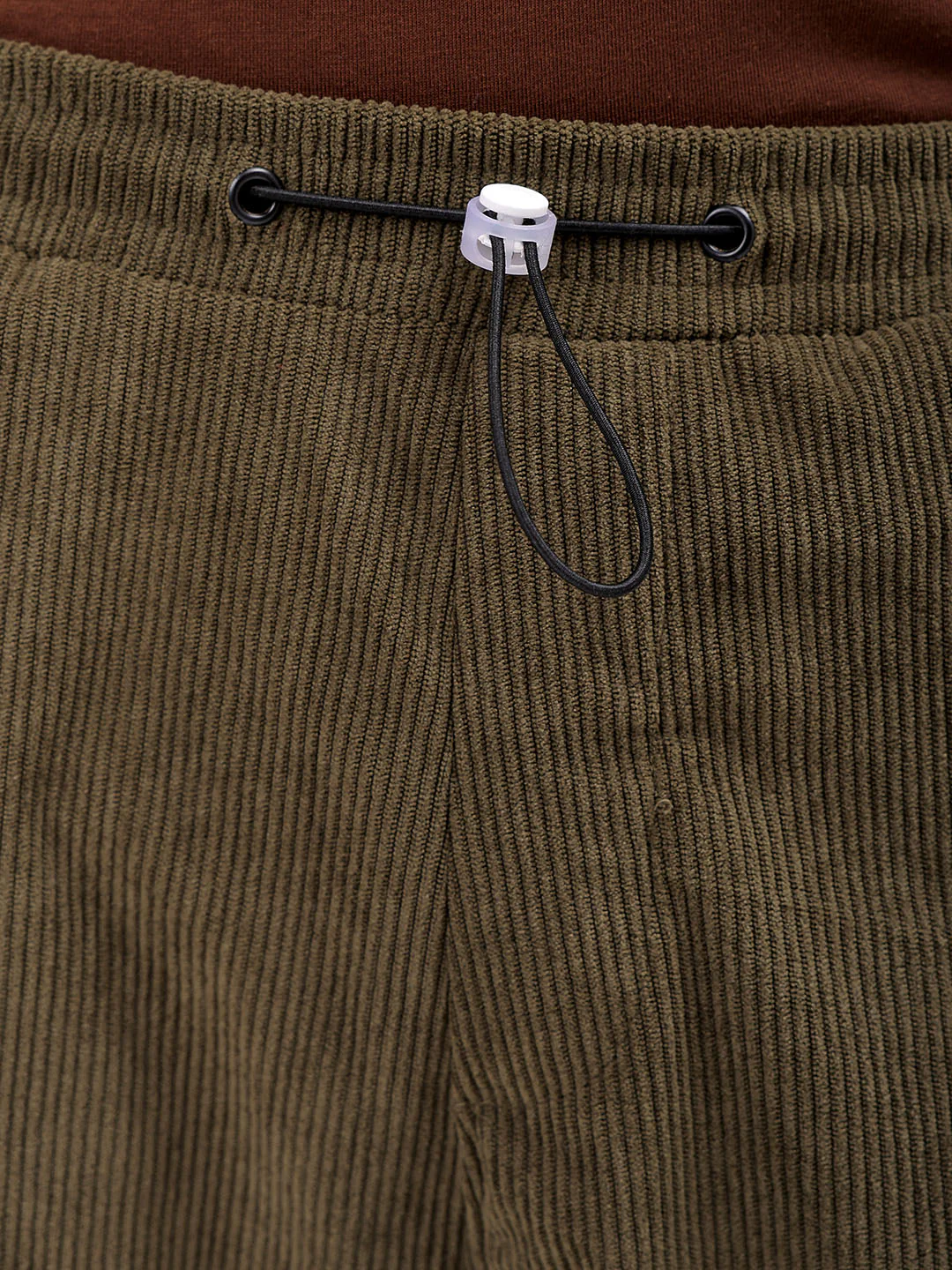 Men's Dark Olive Baggy Fit Textured Athletic  Jogger - Image 6